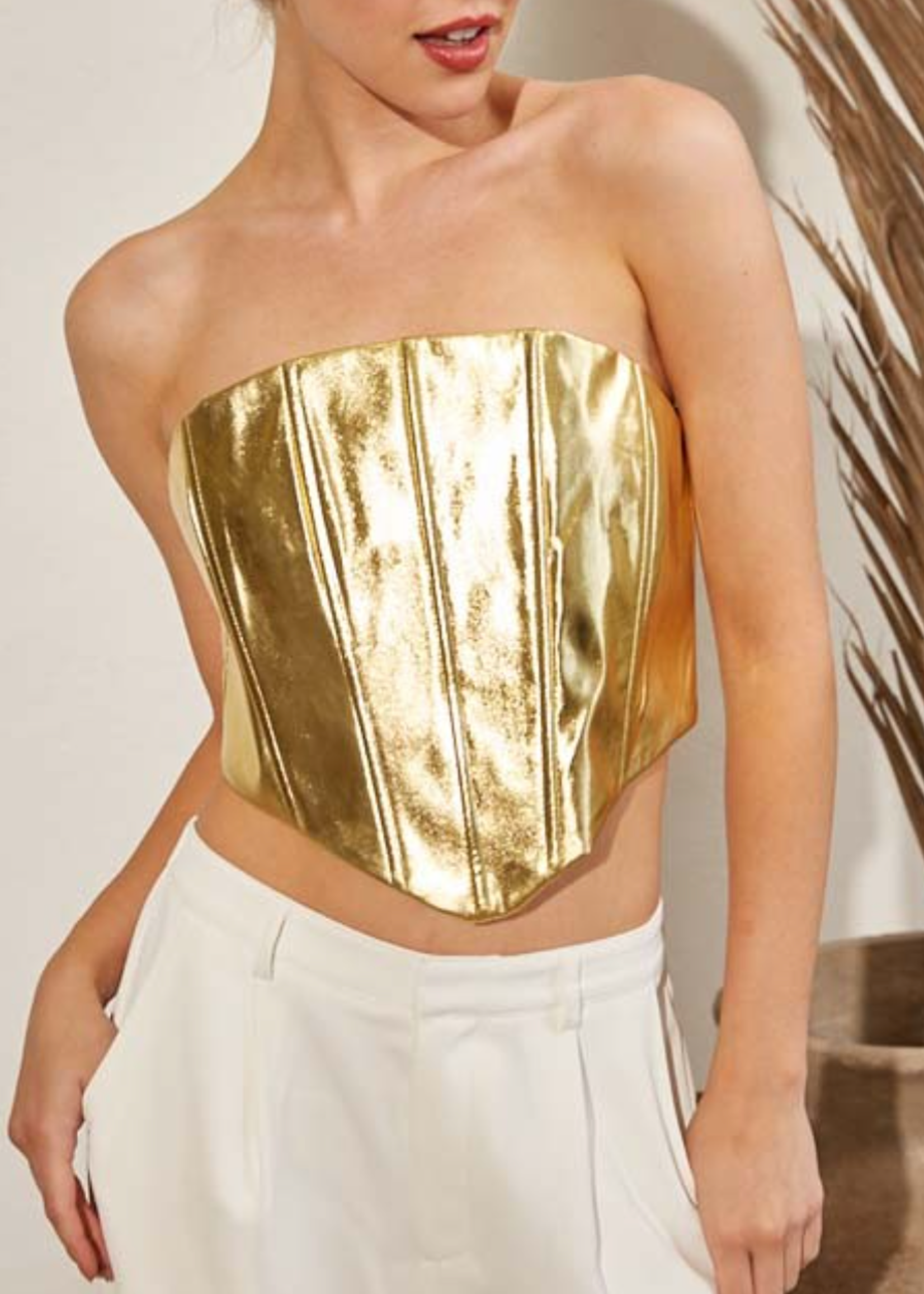 See Me Shinning Tube Top