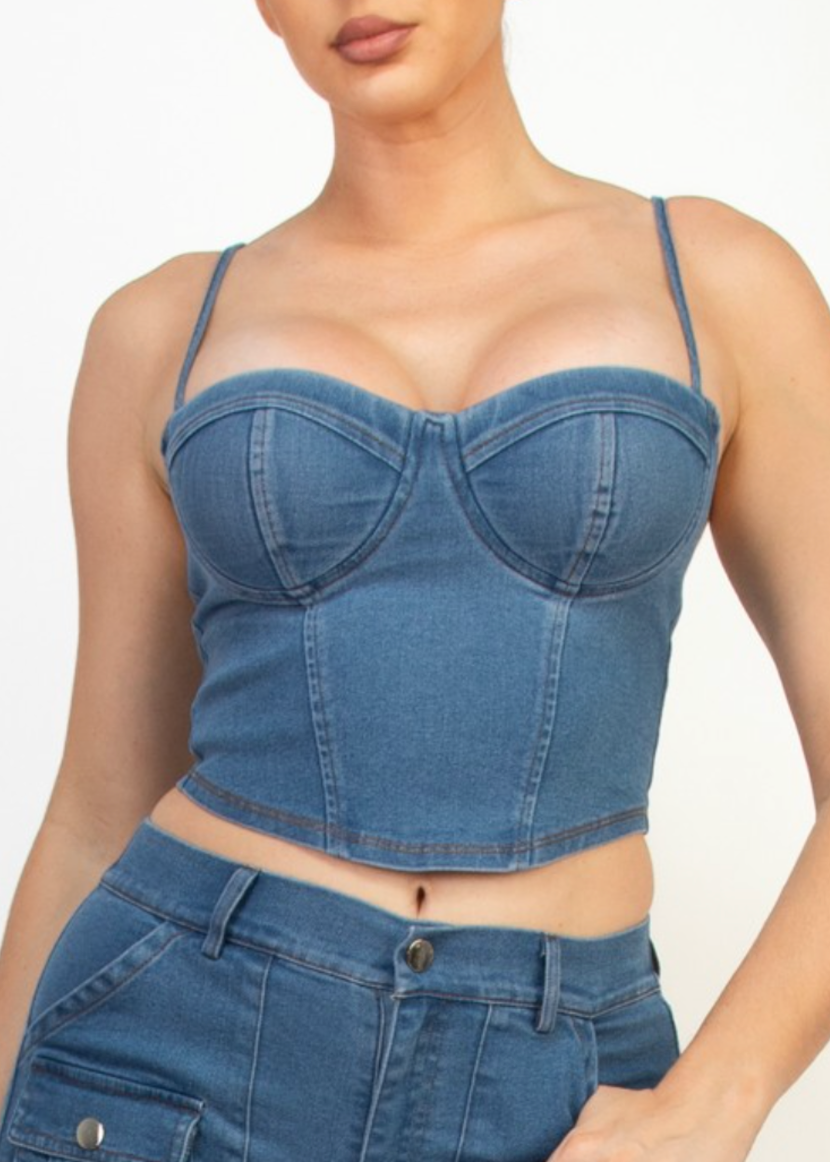 Can't Believe Denim Top