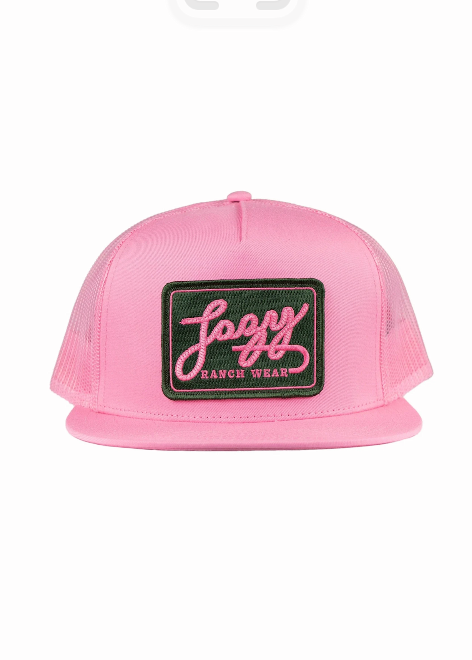 Lazy J Ranch Pink Green Breakaway Patch Classic Five Panel Trucker Hat