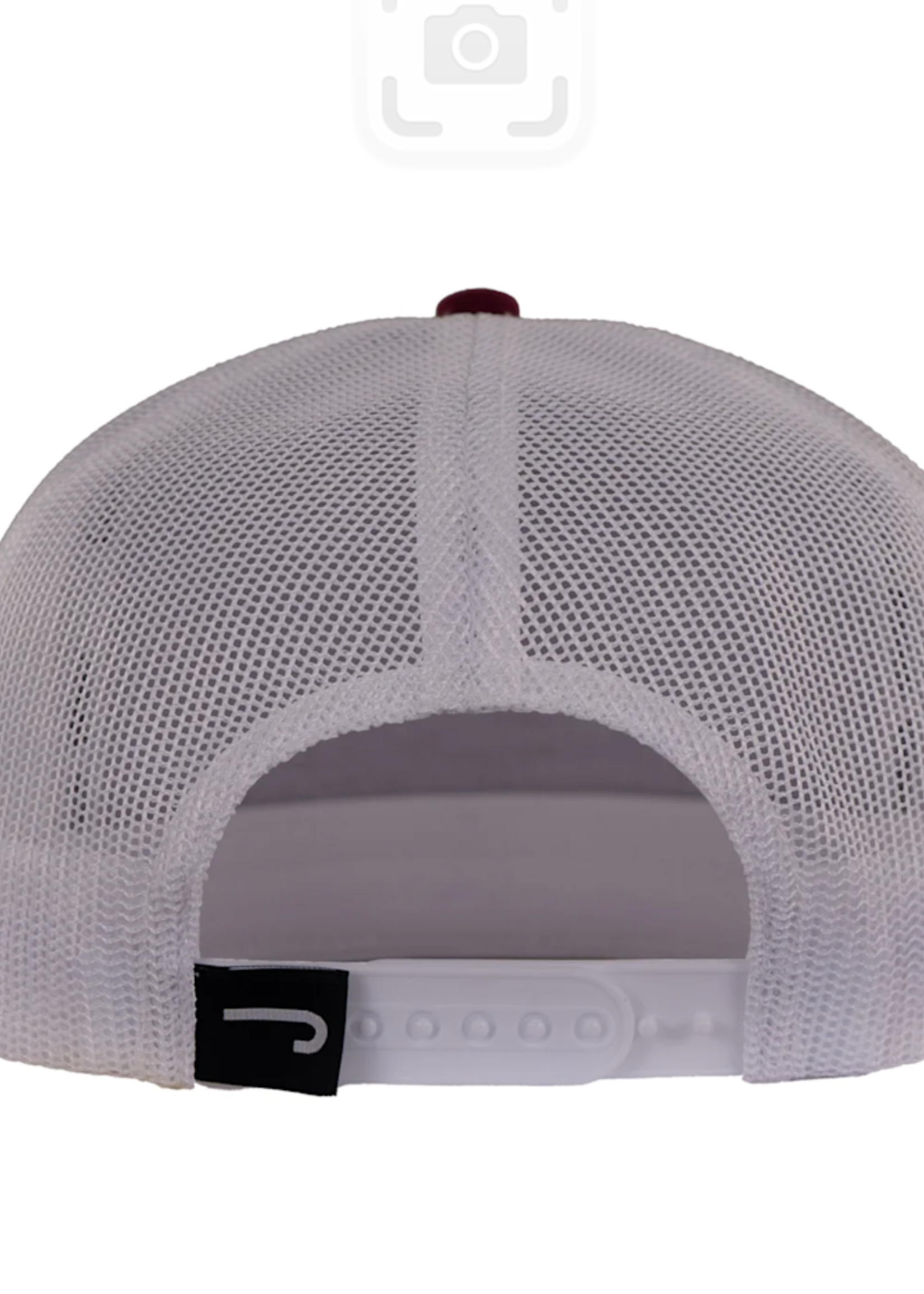 Lazy J Ranch Maroon & White Smokeless Classic Rope Trucker Hat