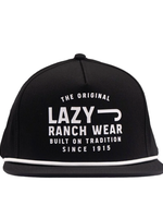 Lazy J Ranch Black Untroubled Classic Rope Trucker Hat