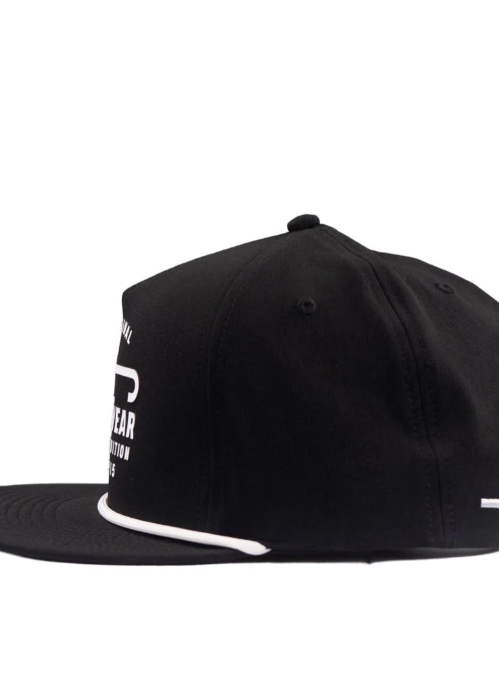 Lazy J Ranch Black Untroubled Classic Rope Trucker Hat