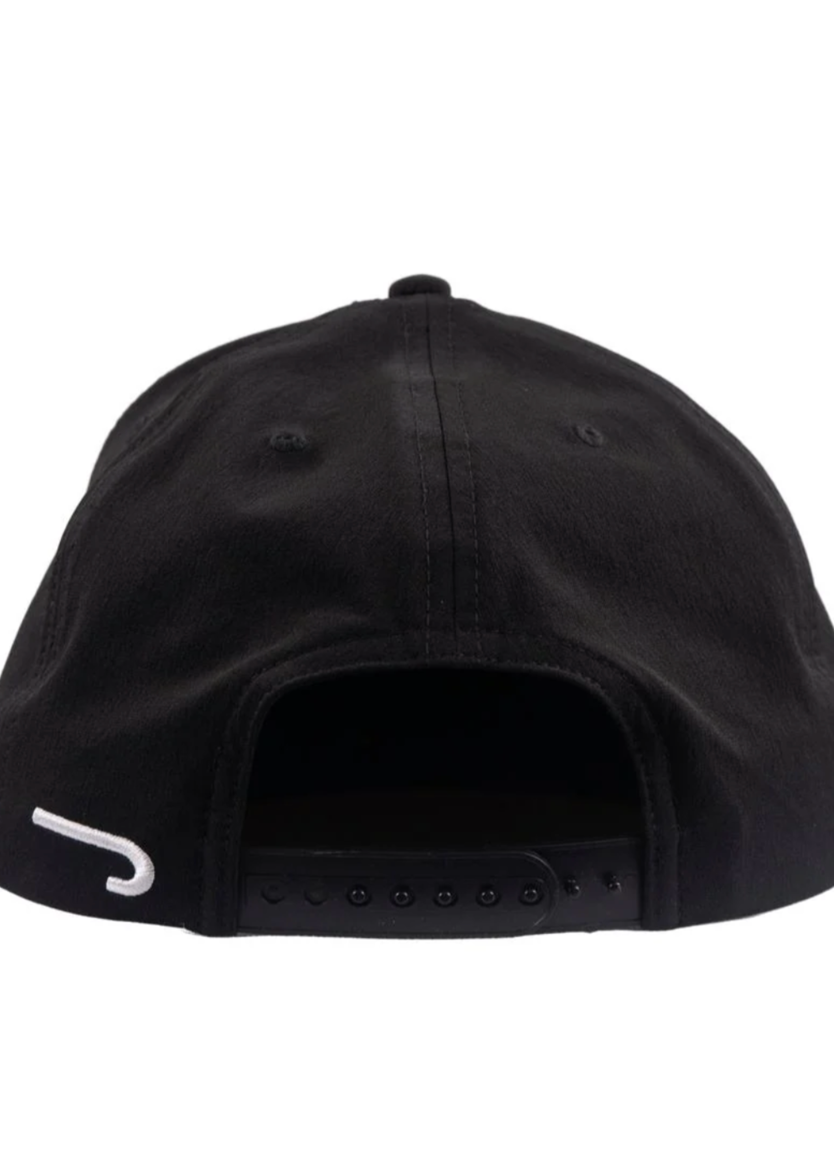 Lazy J Ranch Black Untroubled Classic Rope Trucker Hat