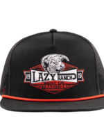 Lazy J Ranch Black Domino Classic Rope Trucker Hat