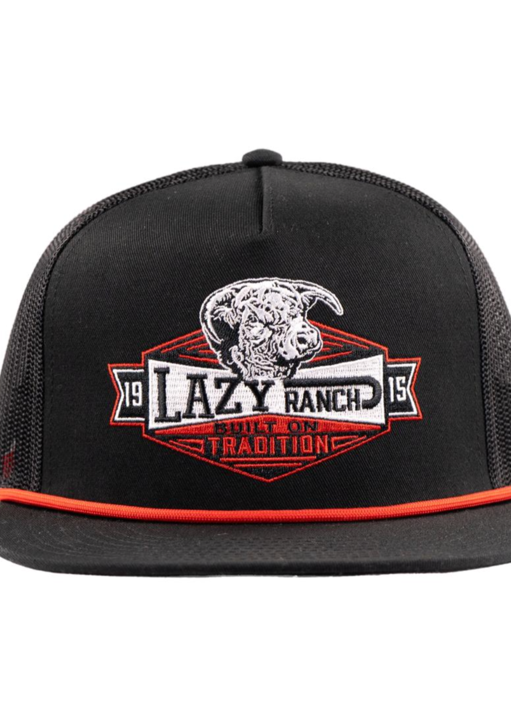 Lazy J Ranch Black Domino Classic Rope Trucker Hat