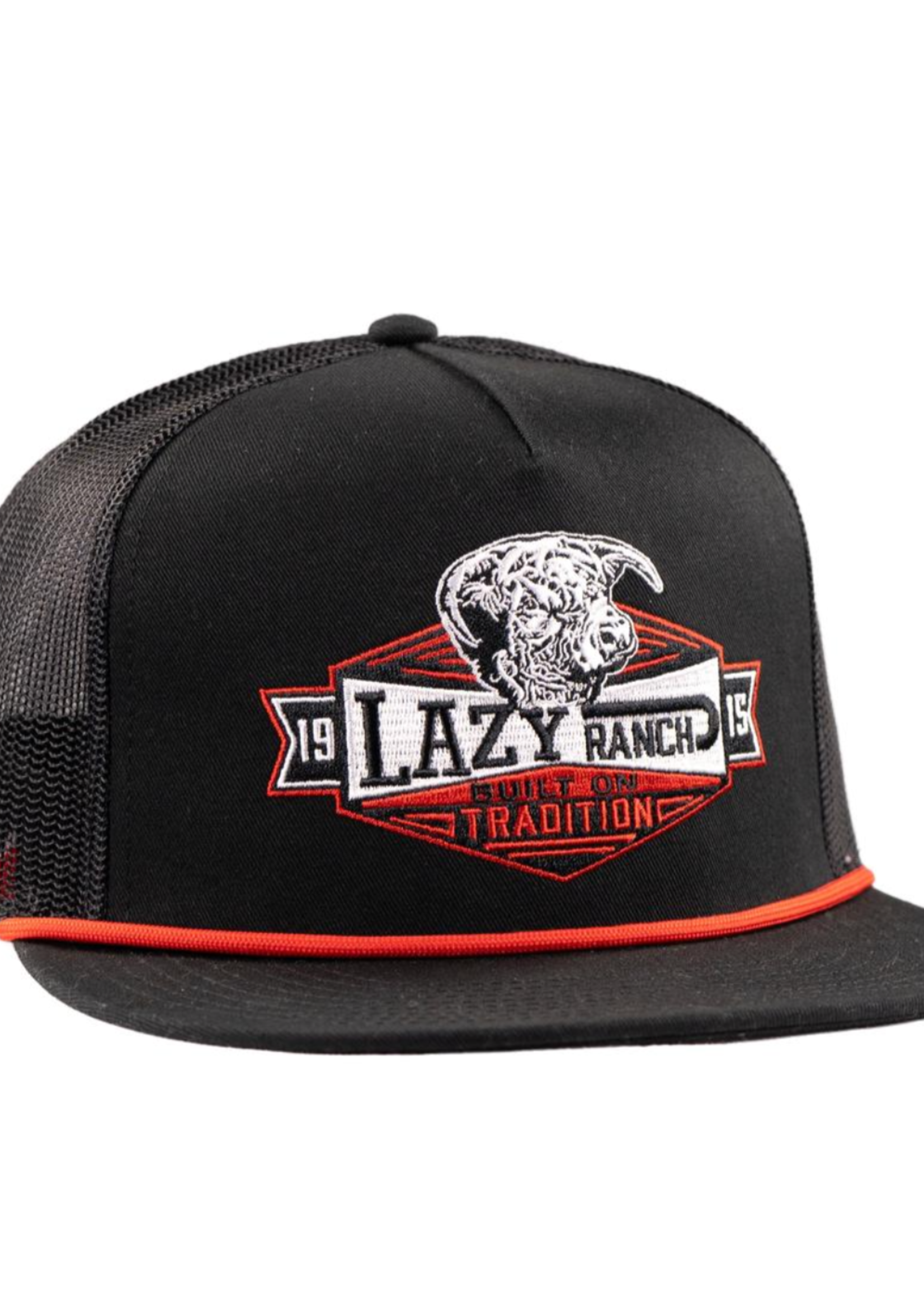 Lazy J Ranch Black Domino Classic Rope Trucker Hat