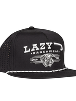 Lazy J Ranch Black Hereford Bull Western Performance Rope Trucker Hat