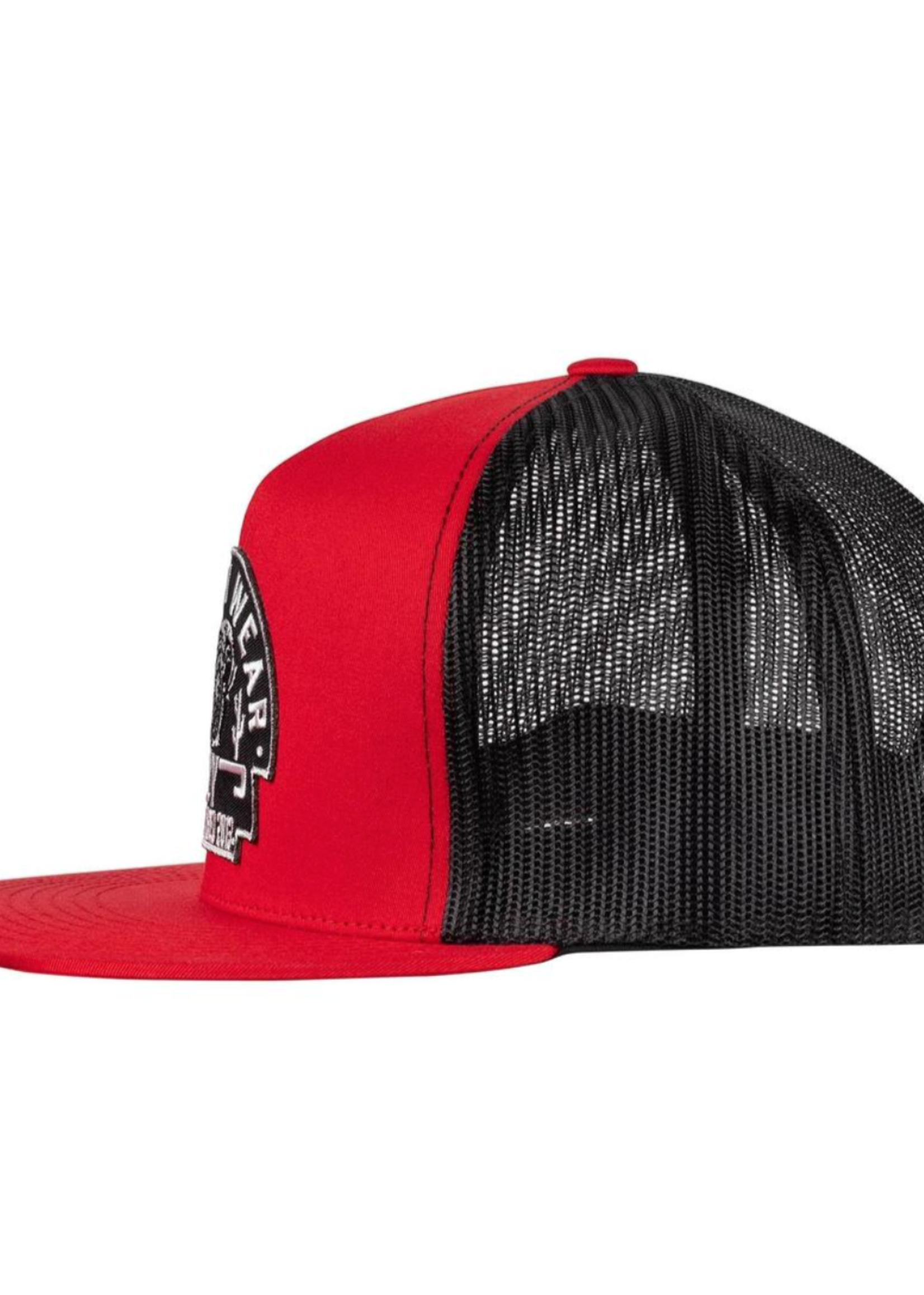 Lazy J Ranch Red & Black Arrowhead Classic Five Panel Trucker Hat
