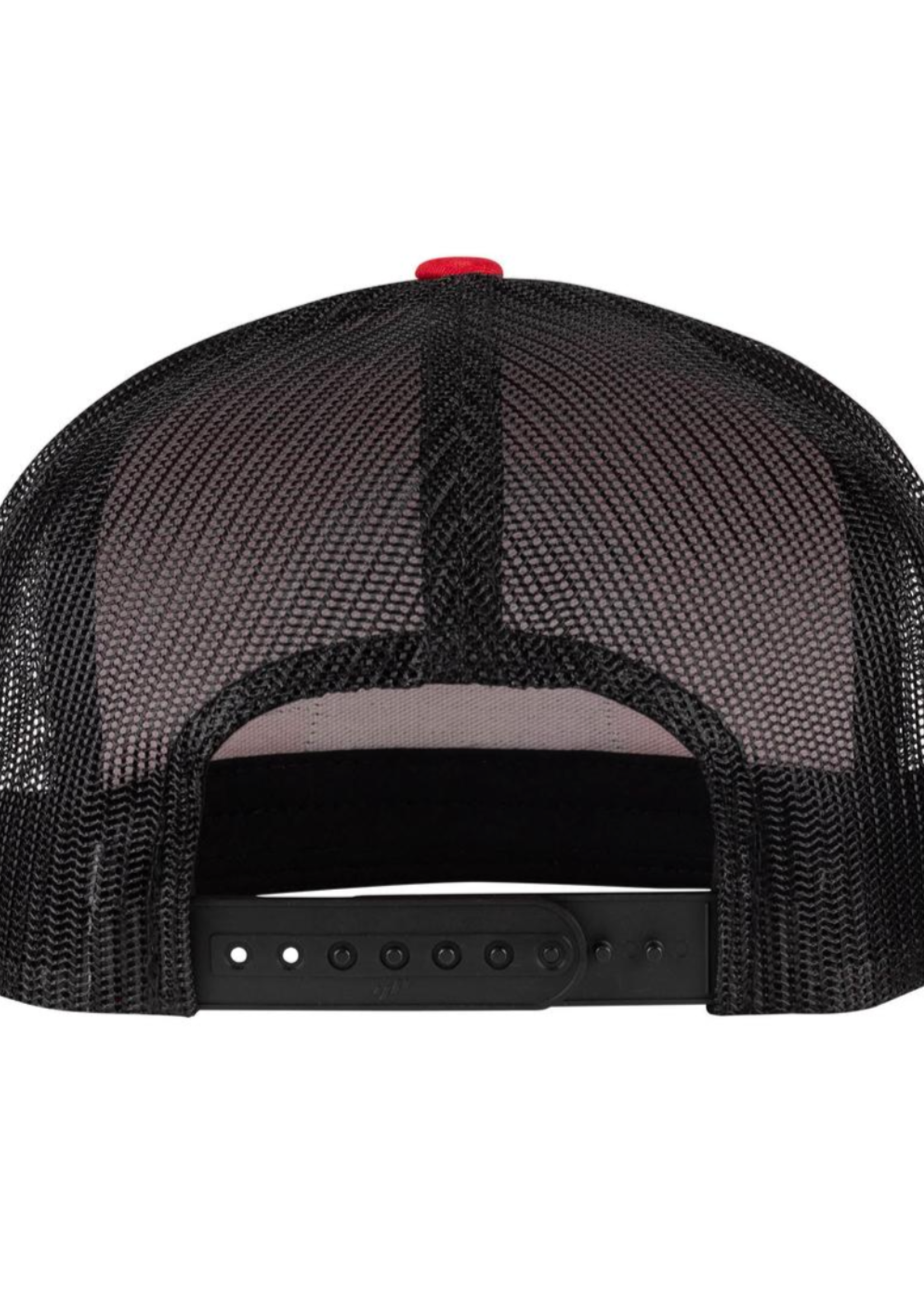 Lazy J Ranch Red & Black Arrowhead Classic Five Panel Trucker Hat