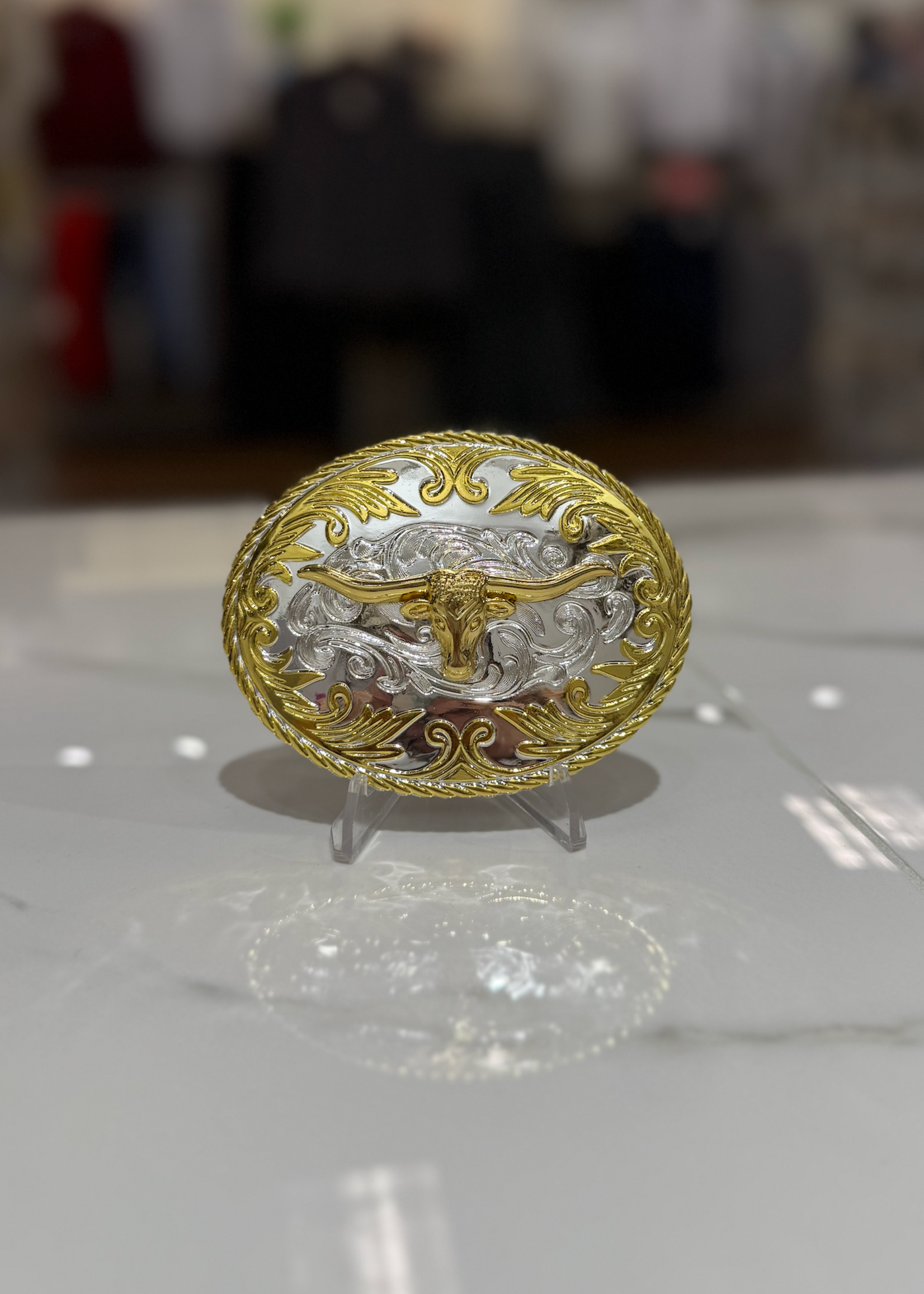 Hebilla Vaquera Toro De Cuernos Largas *FINAL SALE*