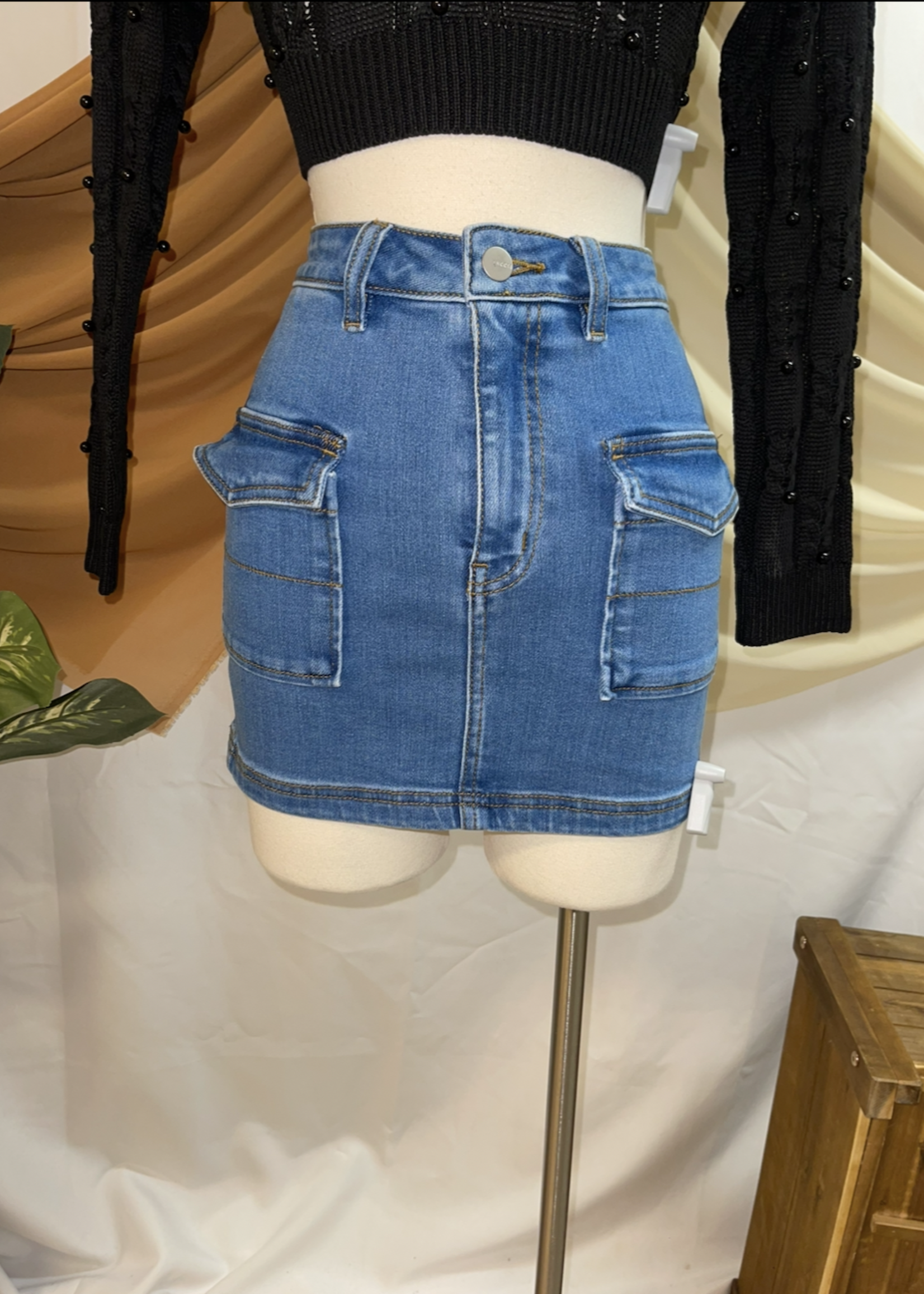 I Wanna Be Your Chic Denim Skirt