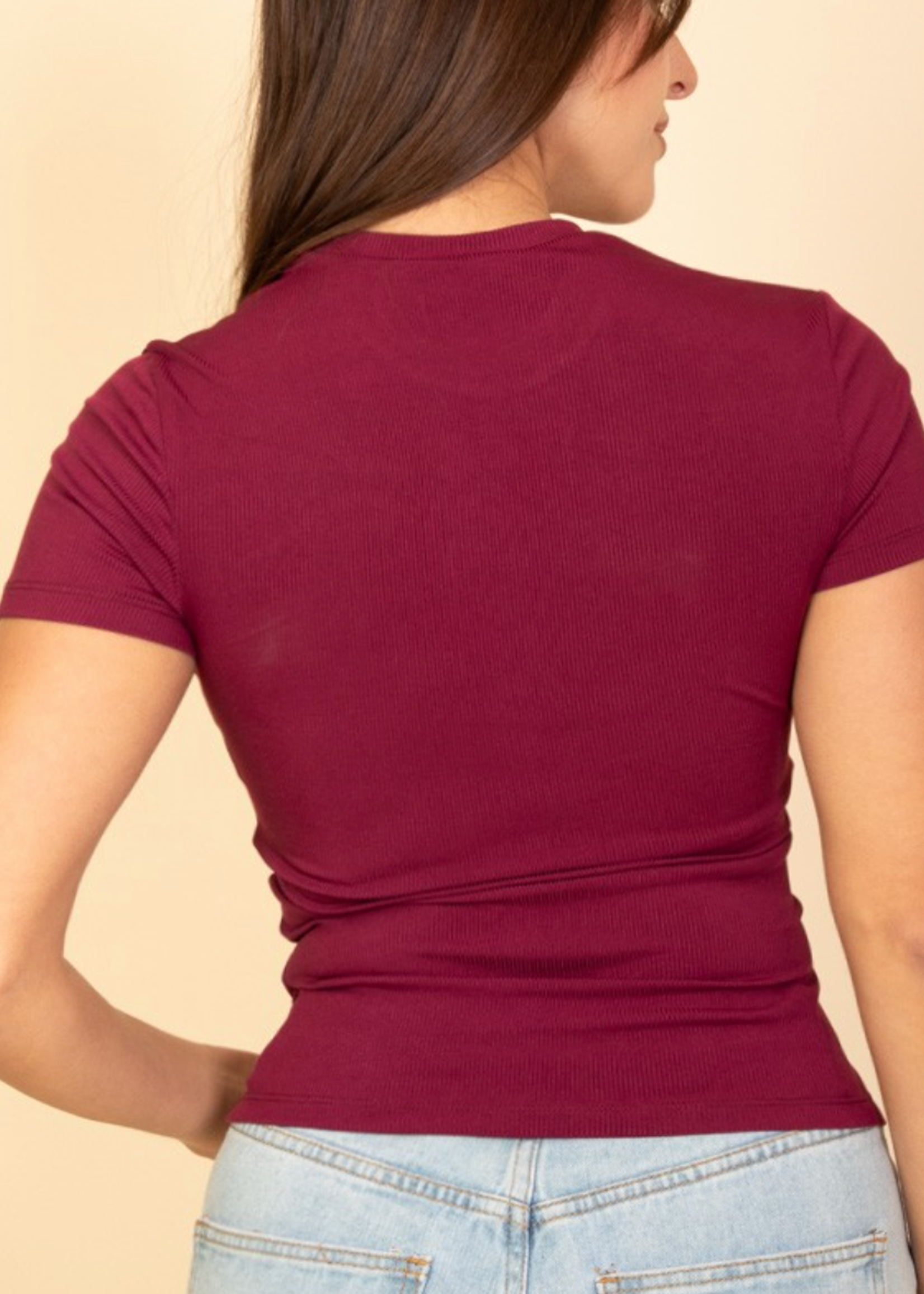 I Don't Care Top BURGUNDY