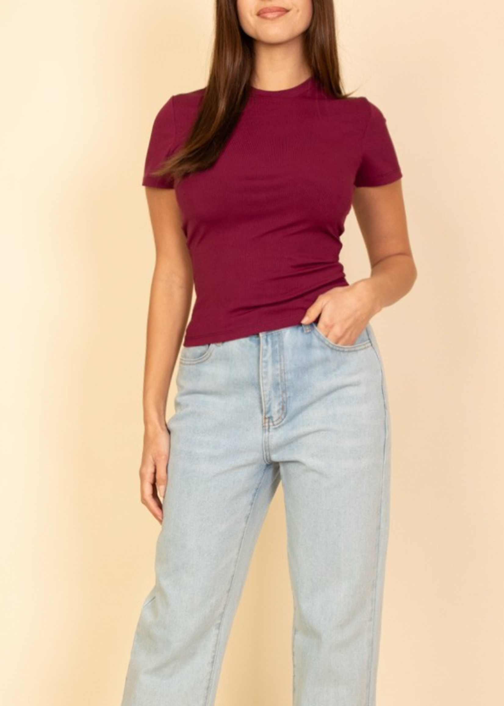 I Don't Care Top BURGUNDY