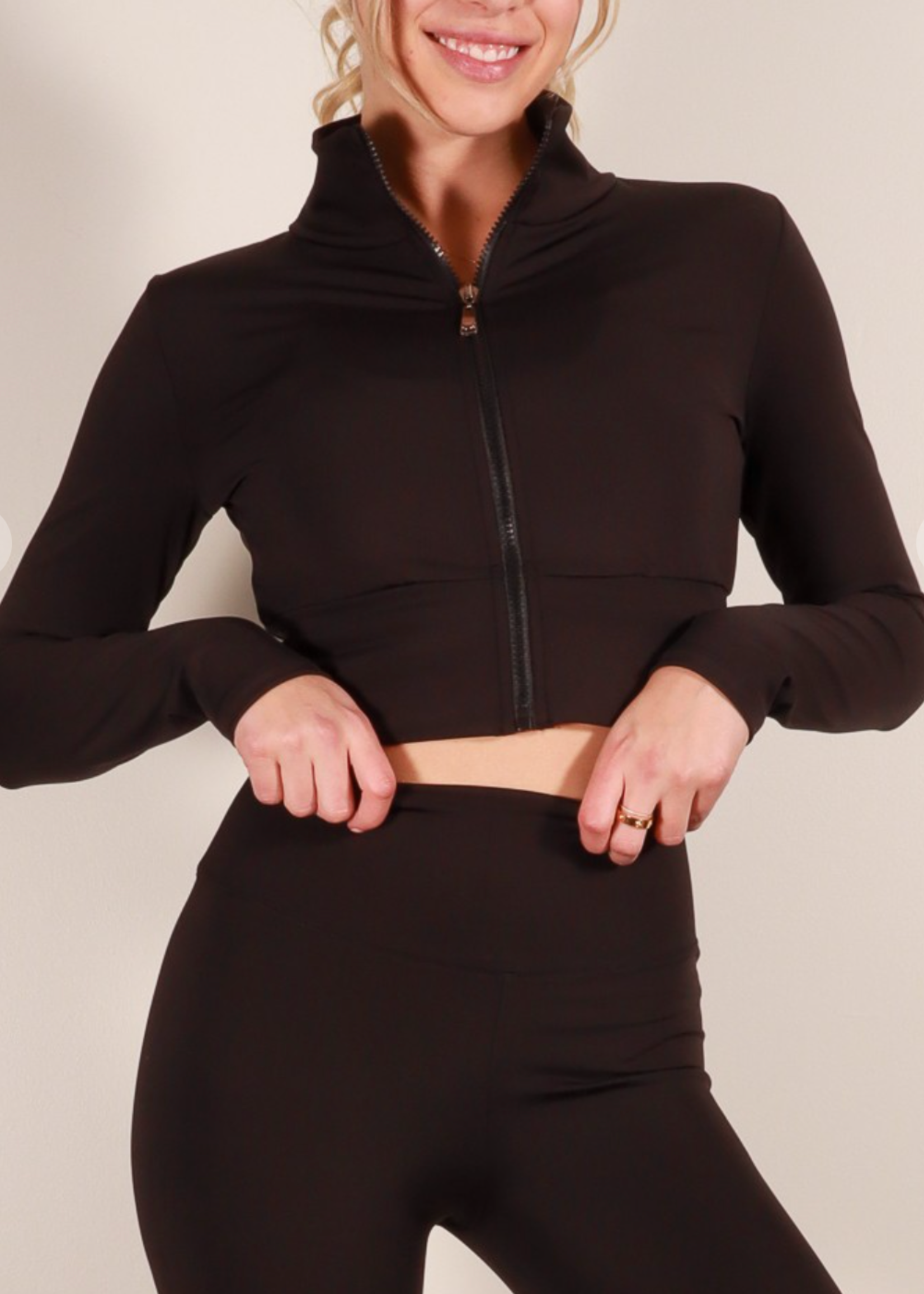 Getting Chilly Outside Zip Up BLACK