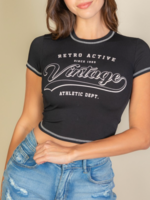 Retro Vintage Top BLACK *FINAL SALE*
