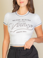 Retro Vintage Top WHITE