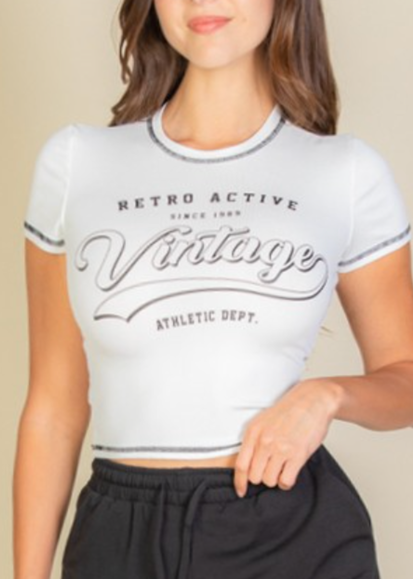 Retro Vintage Top WHITE