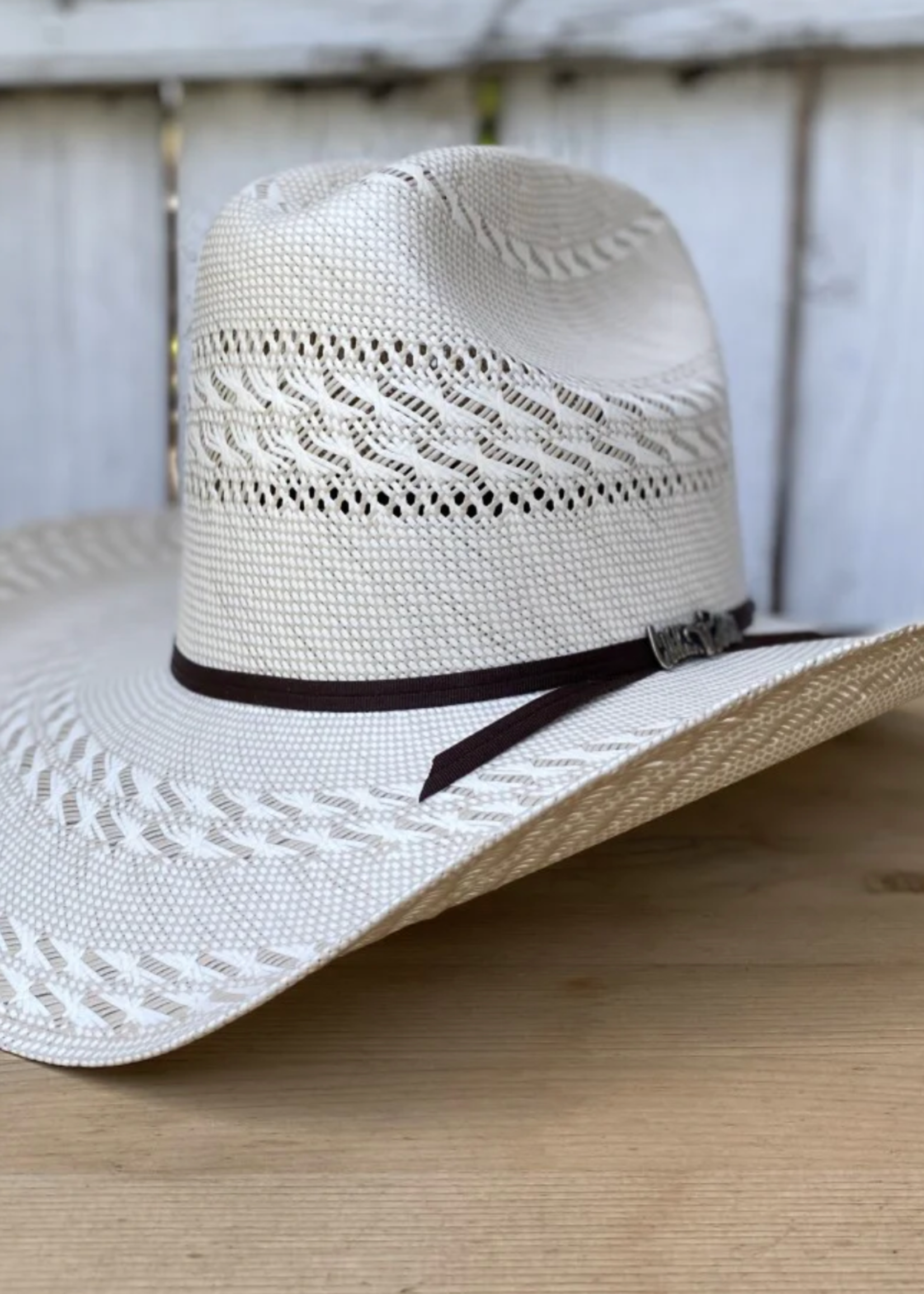 Sombrero Vaquero 100X Sonora Bi-Color 3 Randas Cuernos Chuecos