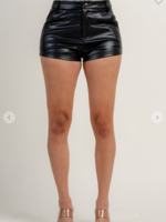 Don't Text Me Leather Shorts