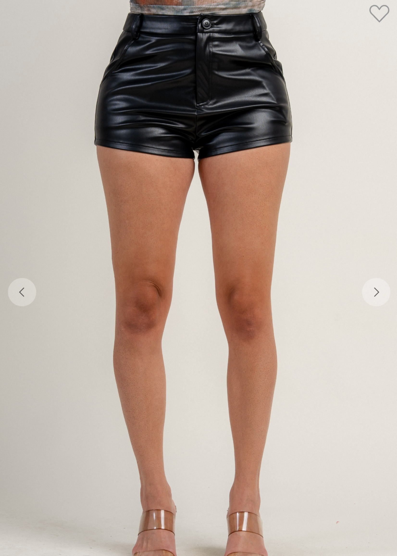 Don't Text Me Leather Shorts