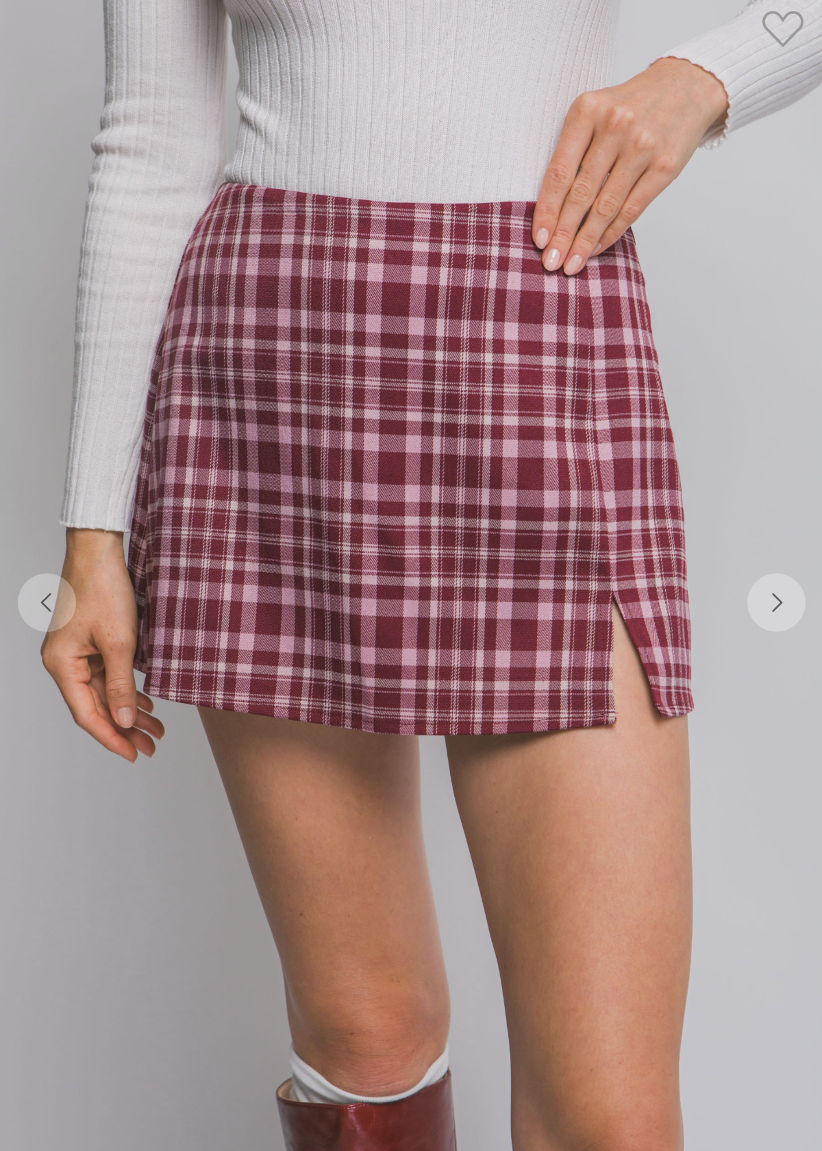 I Don't Think About You Skort BURGUNDY *FINAL SALE*