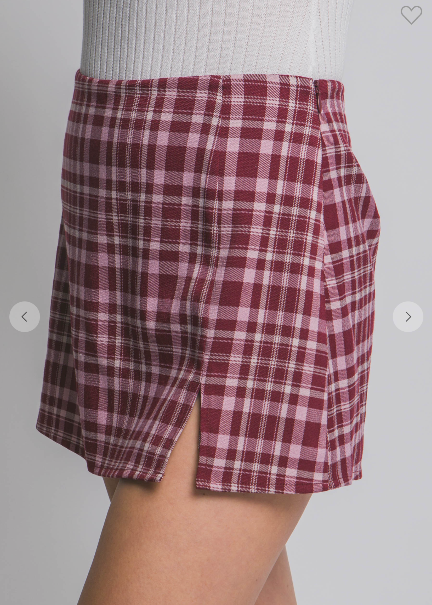 I Don't Think About You Skort BURGUNDY
