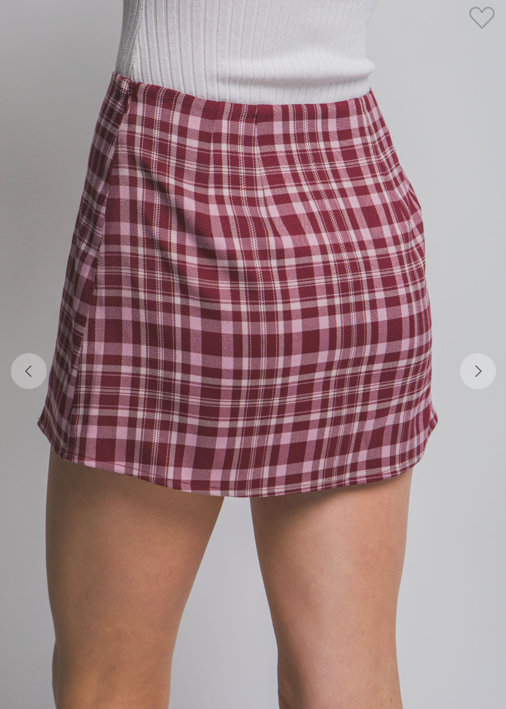 I Don't Think About You Skort BURGUNDY