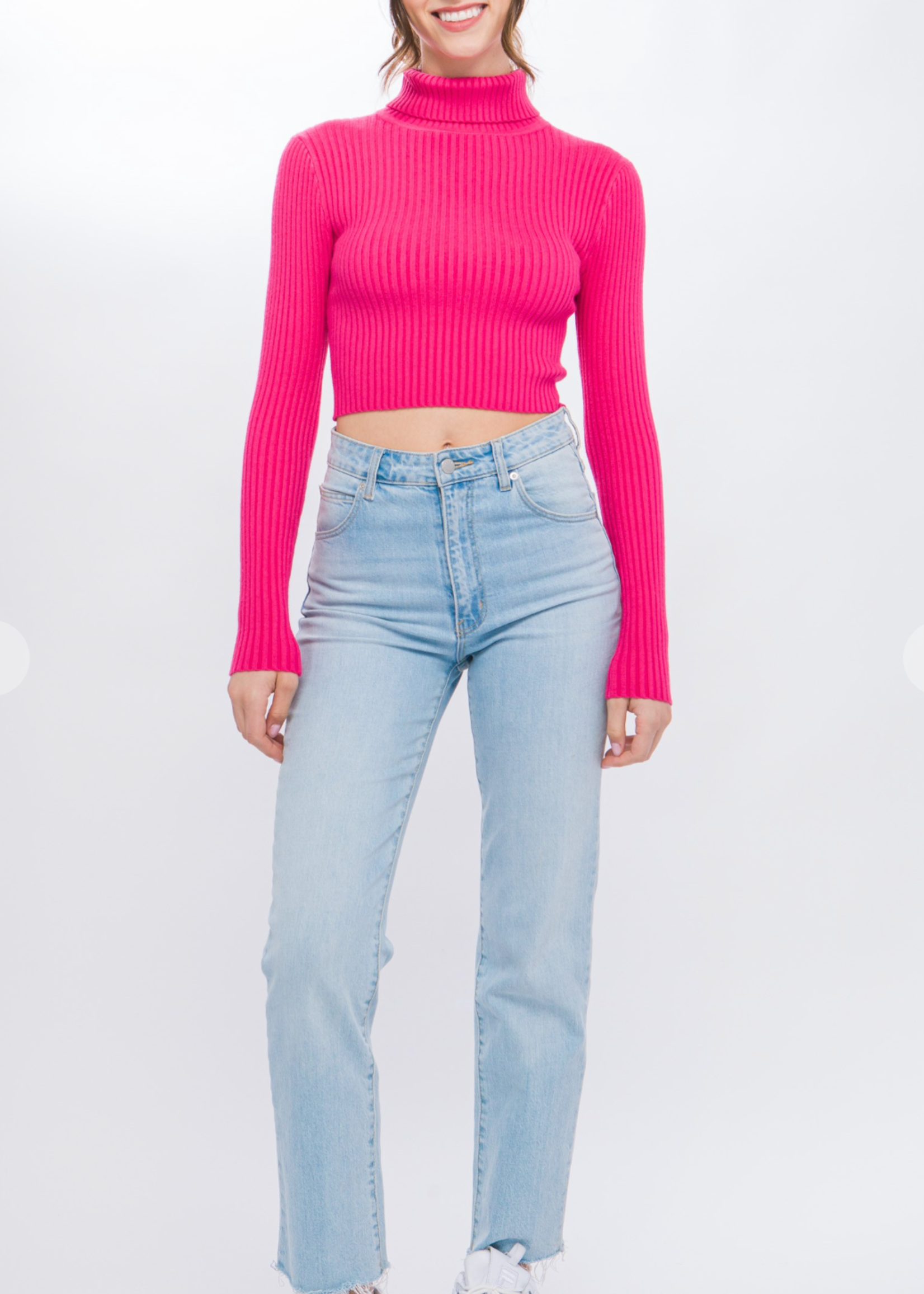 Fall Night Sweater Top  PINK