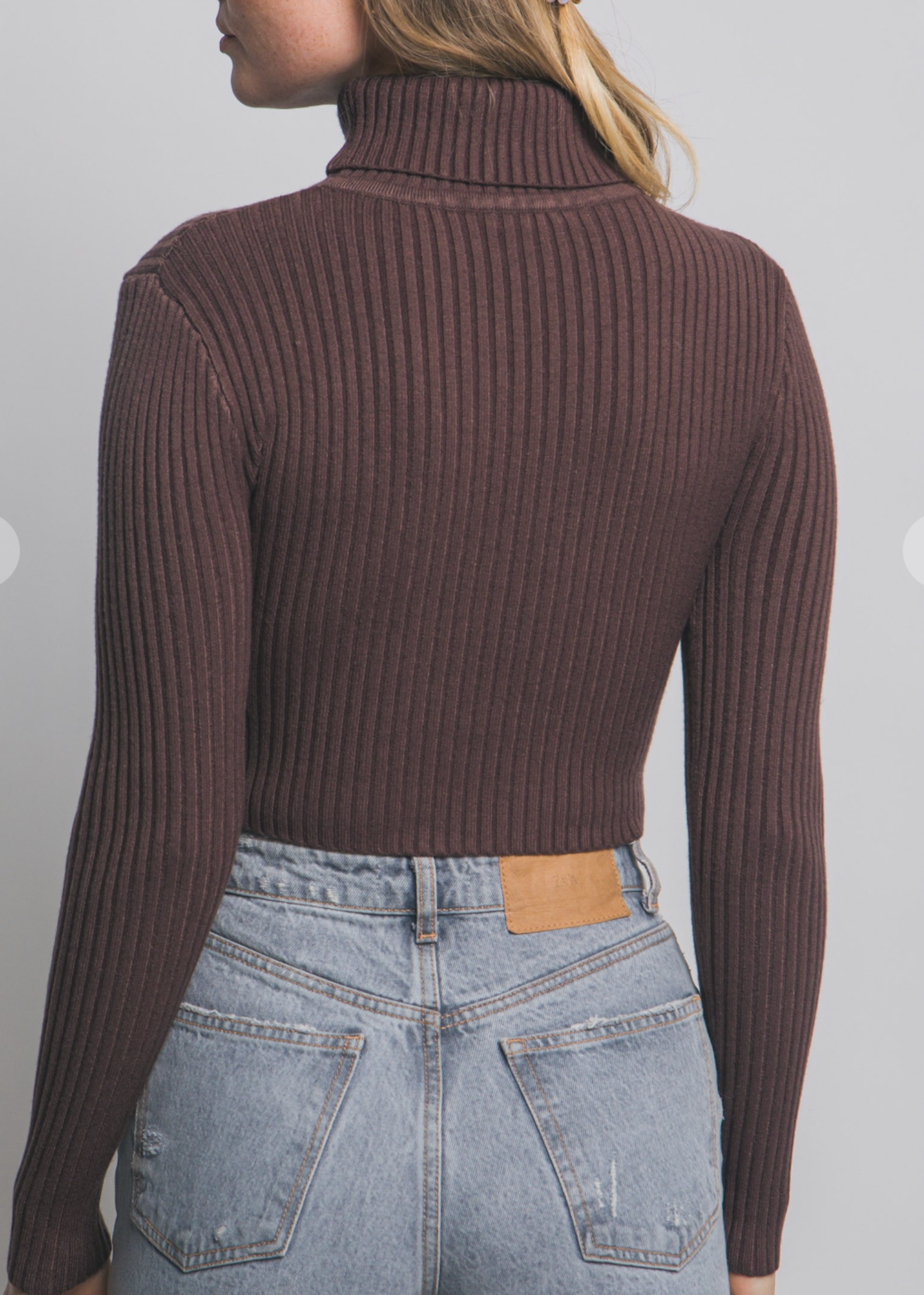 Fall Night Sweater Top  BROWN