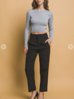 Simply Classic Sweater Top SILVER *FINAL SALE*