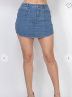 Mine For The Night Denim Skirt