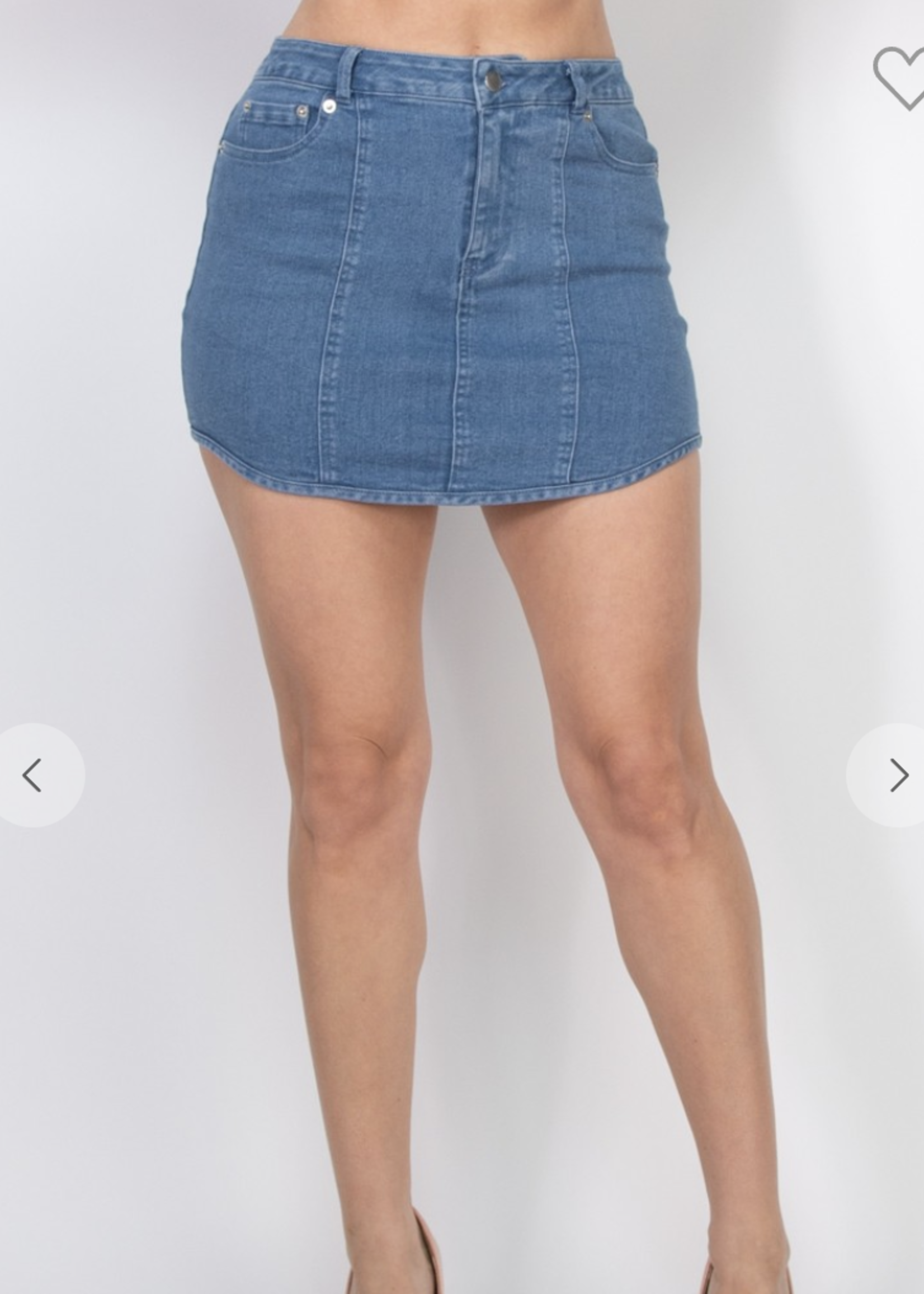 Mine For The Night Denim Skirt