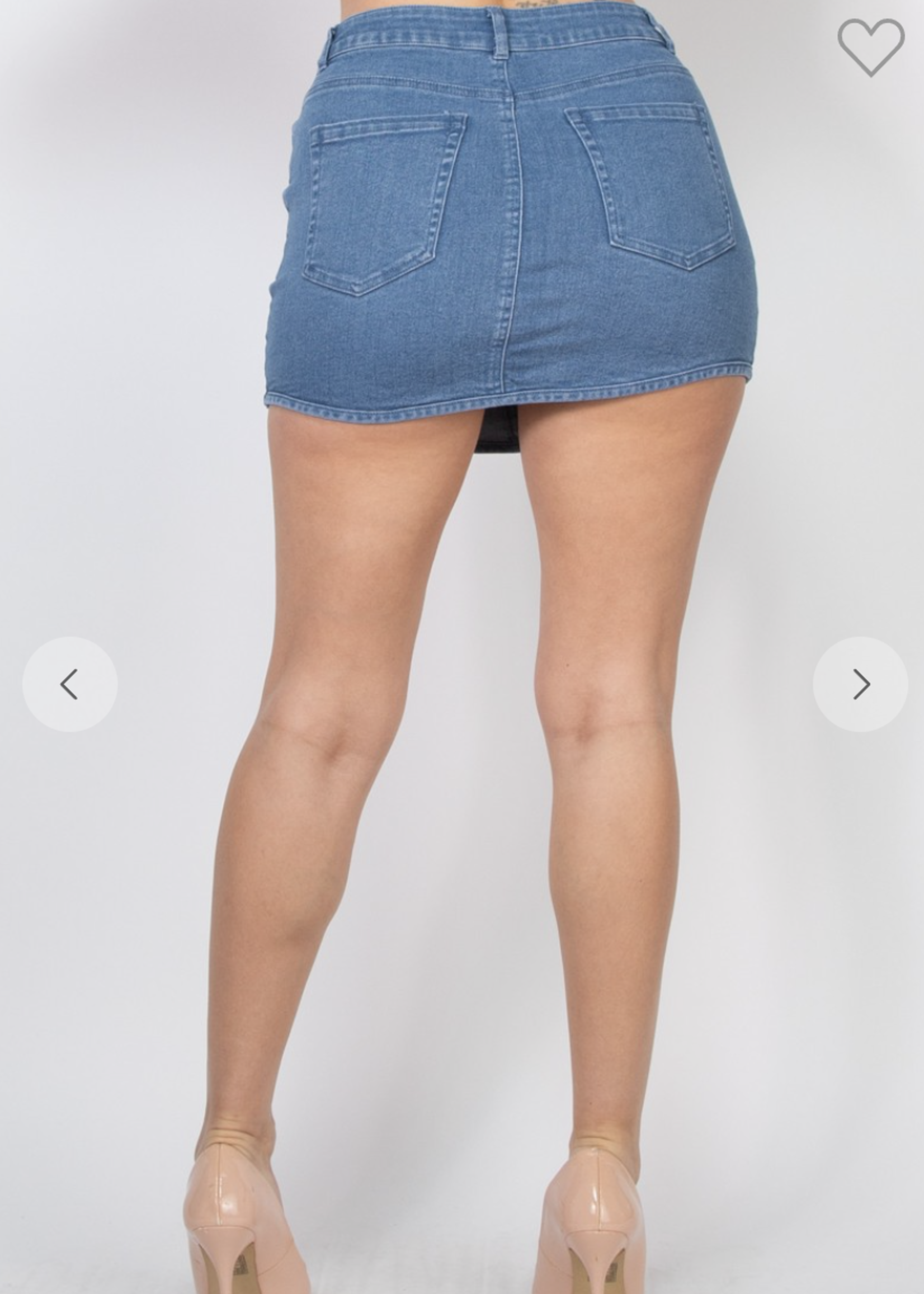 Mine For The Night Denim Skirt