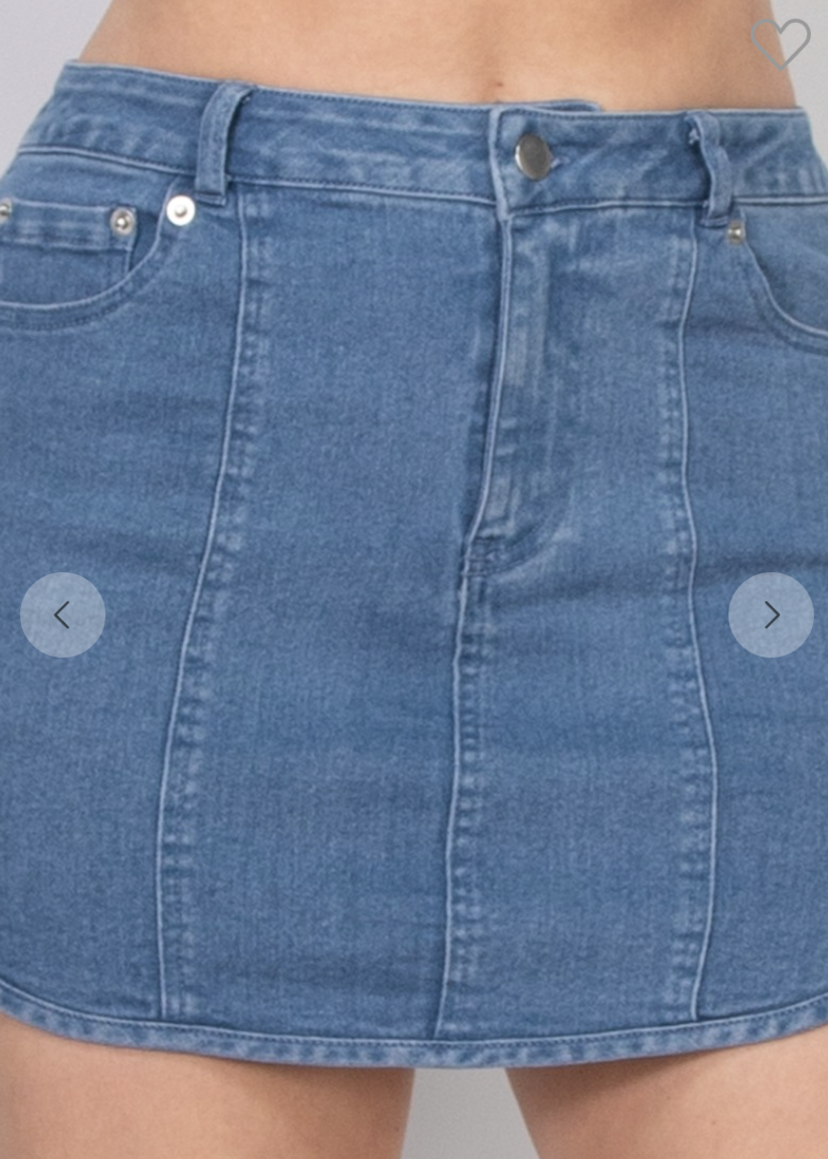 Mine For The Night Denim Skirt