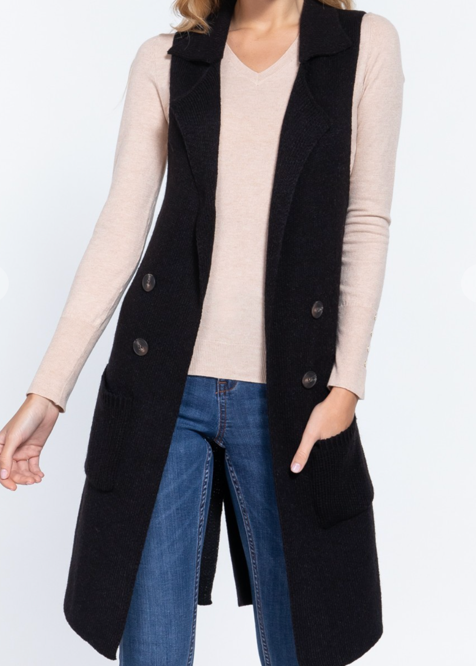 Don't Keep You Cold Vest BLACK *FINAL SALE*