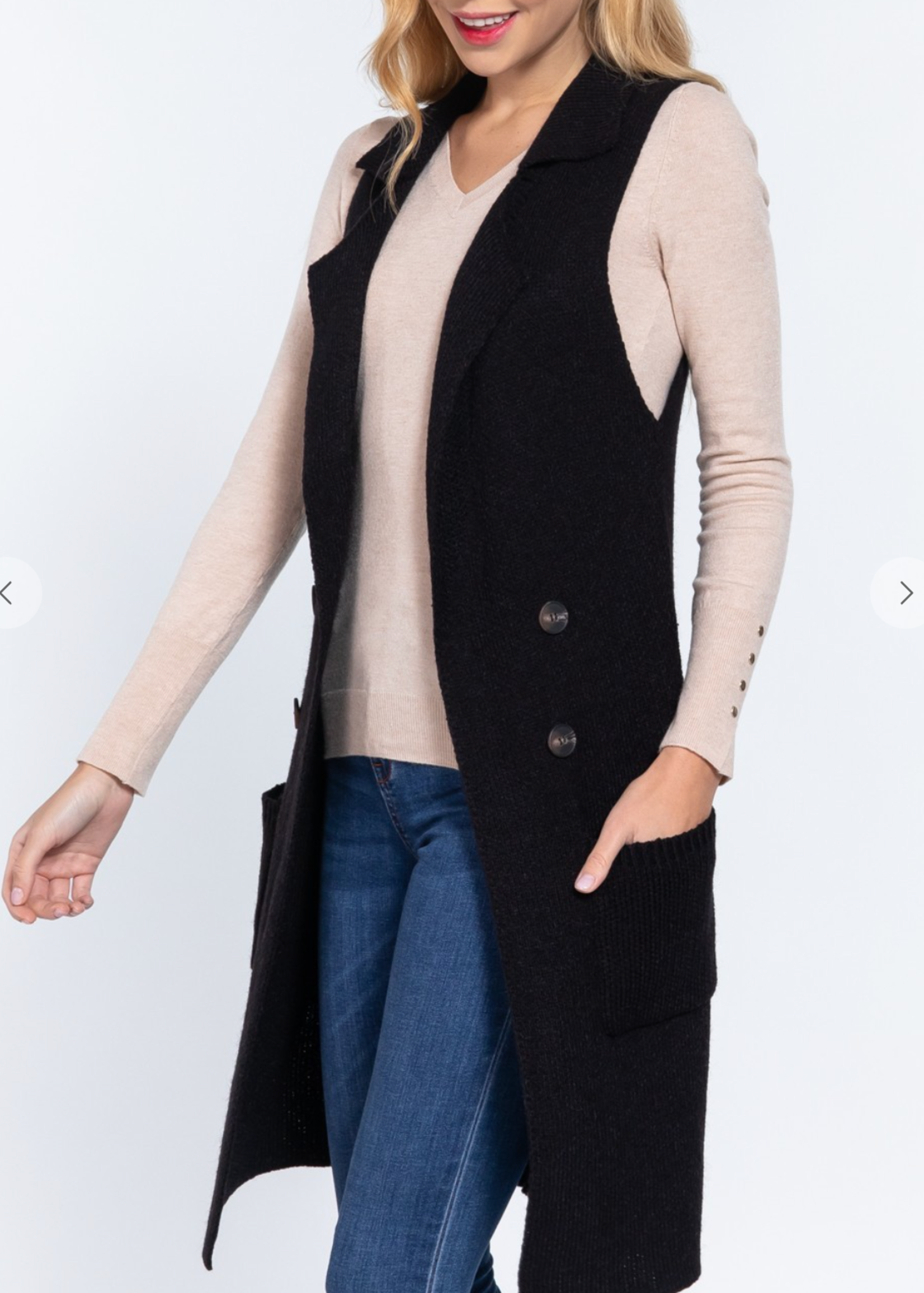 Don't Keep You Cold Vest BLACK *FINAL SALE*