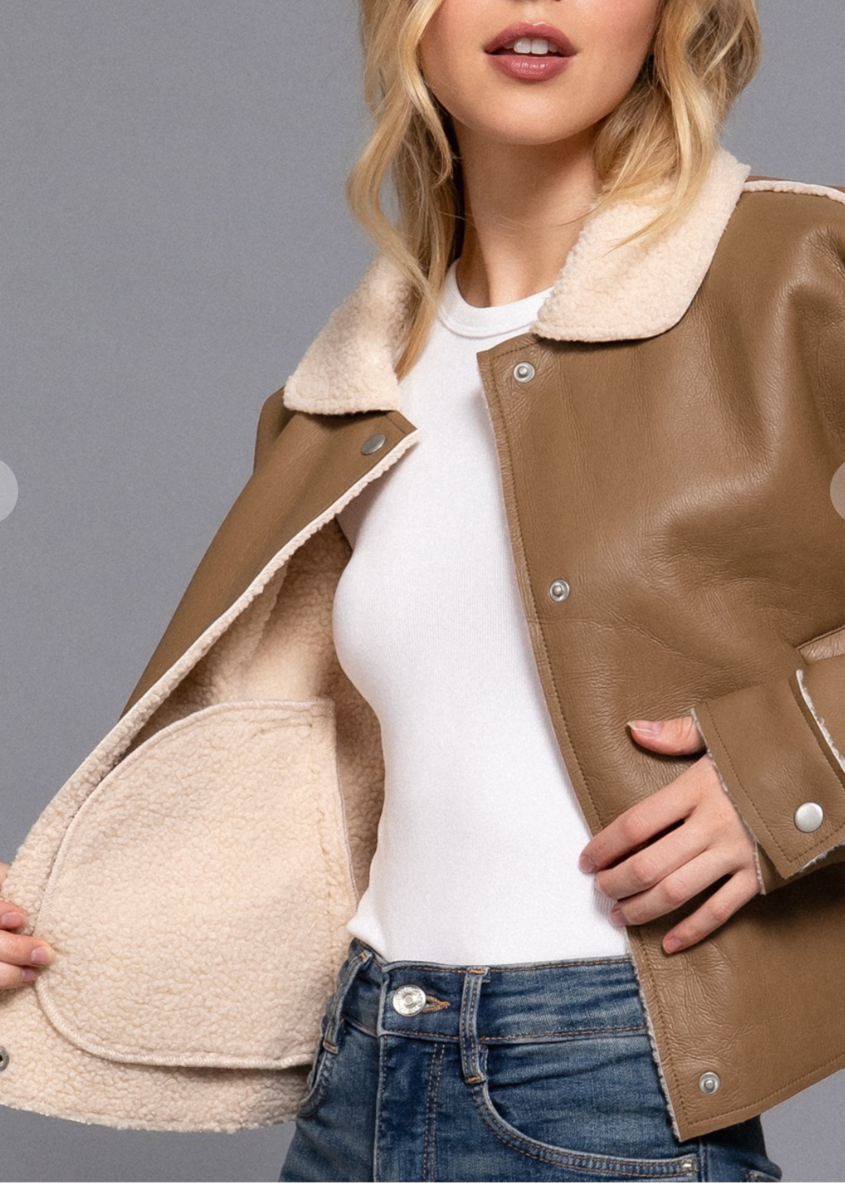 Only If You Got Me Jacket KHAKI *FINAL SALE*