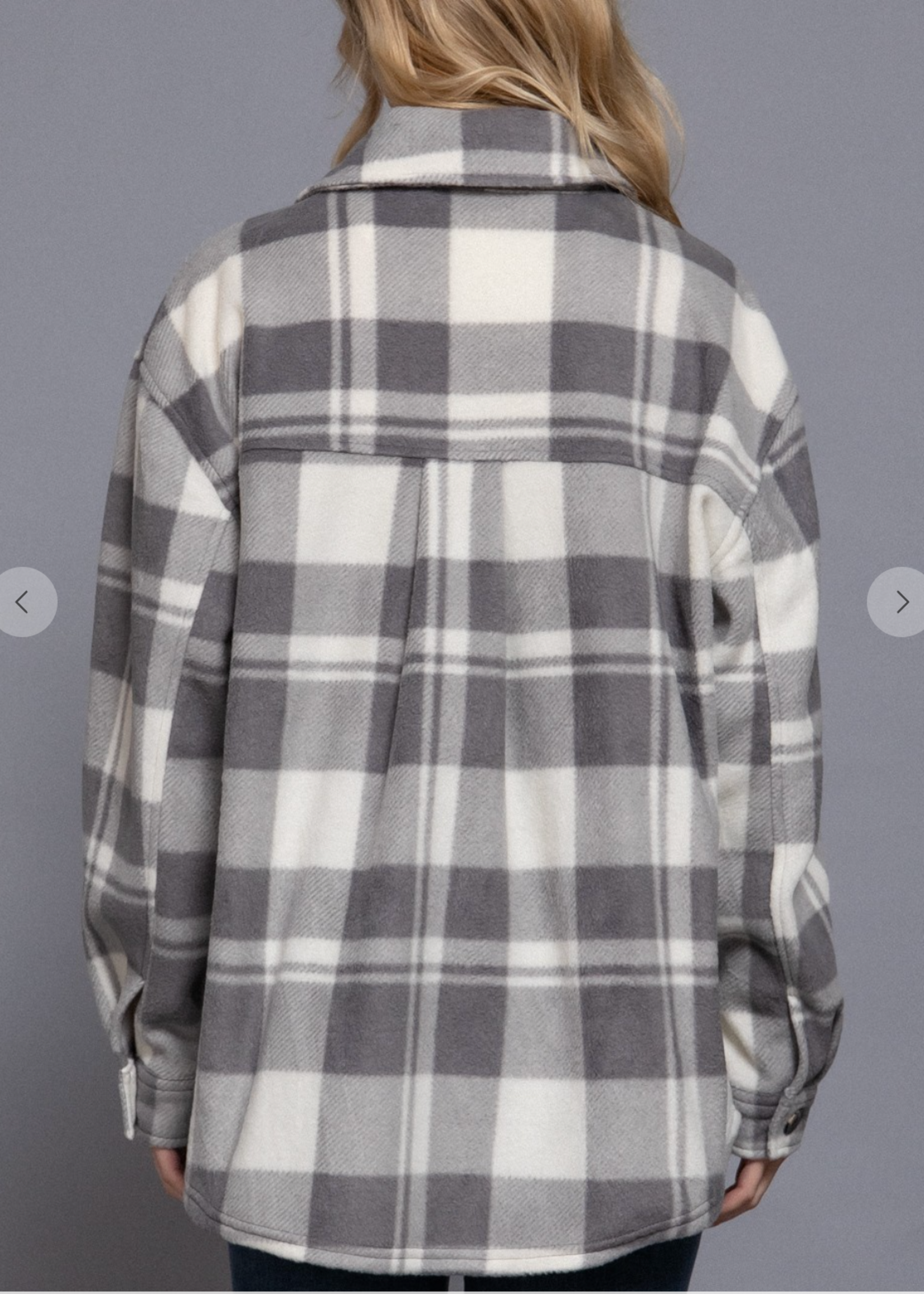 Always Around You Shacket GREY *FINAL SALE*