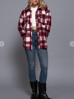 Always Around You Shacket BURGUNDY