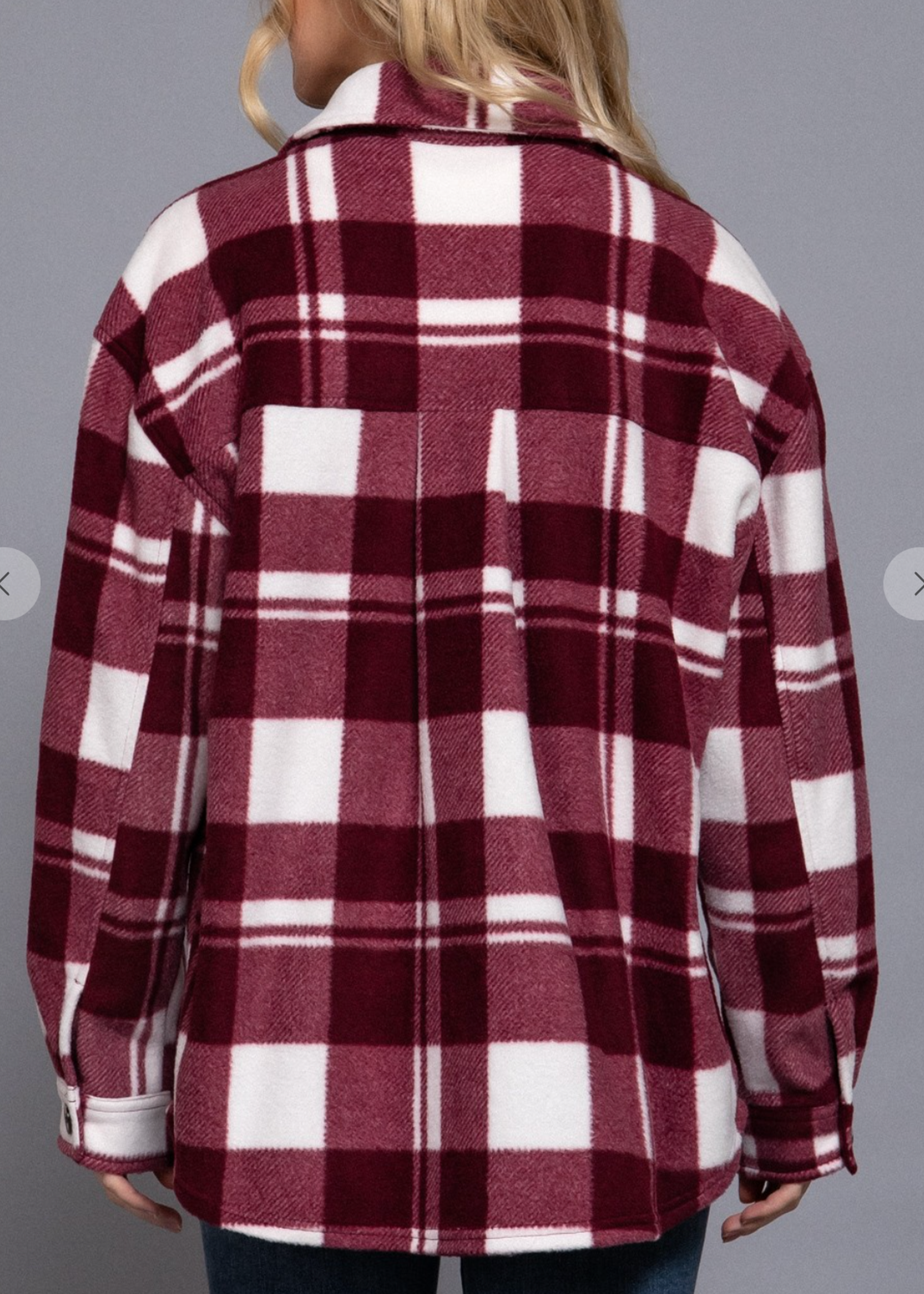 Always Around You Shacket BURGUNDY *FINAL SALE*