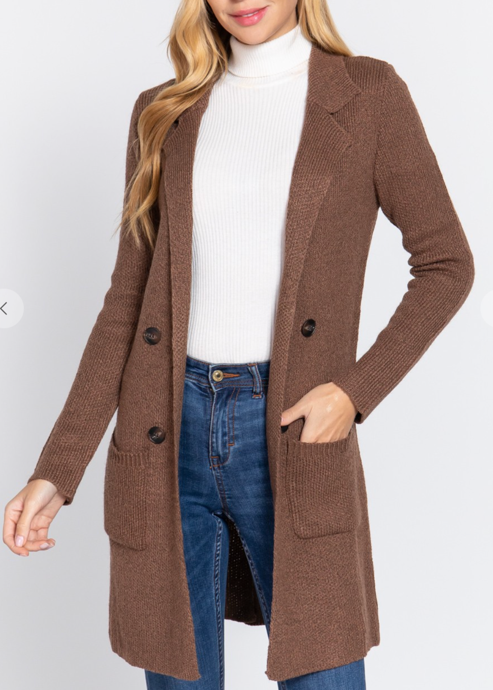 Play It Cool Shacket BROWN