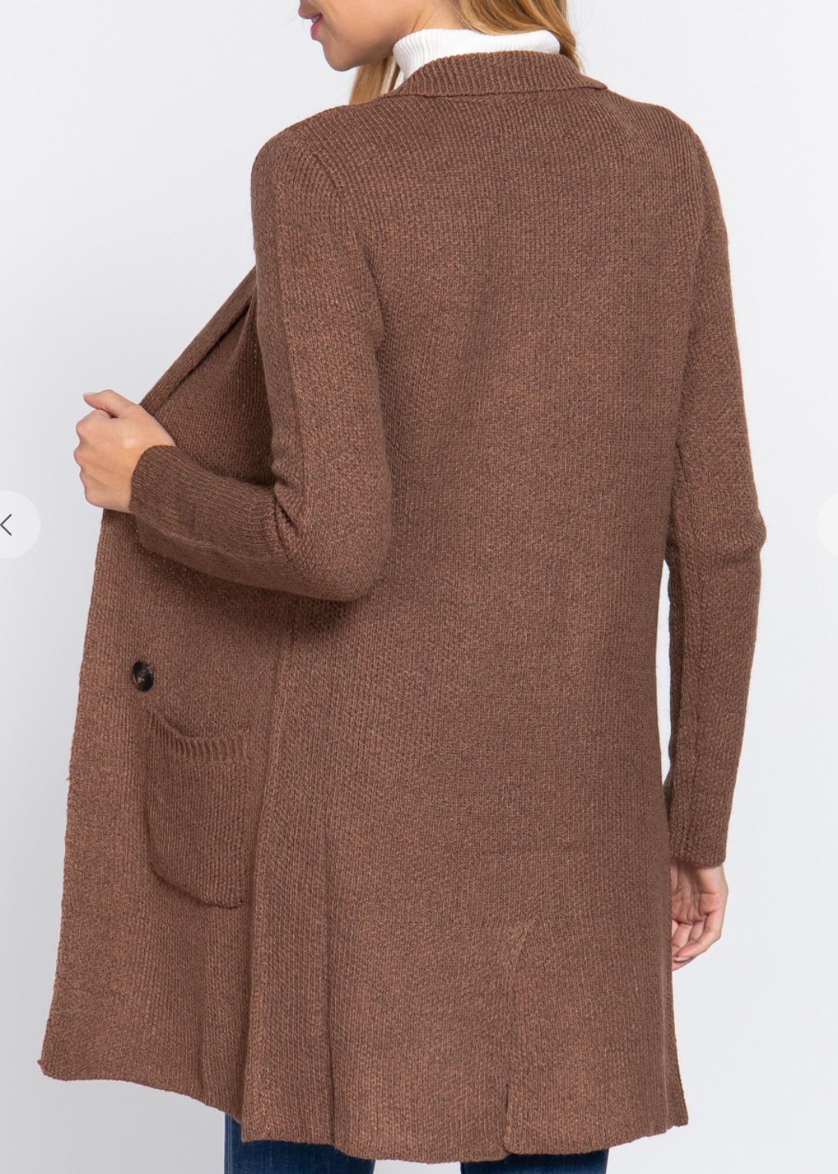 Play It Cool Shacket BROWN