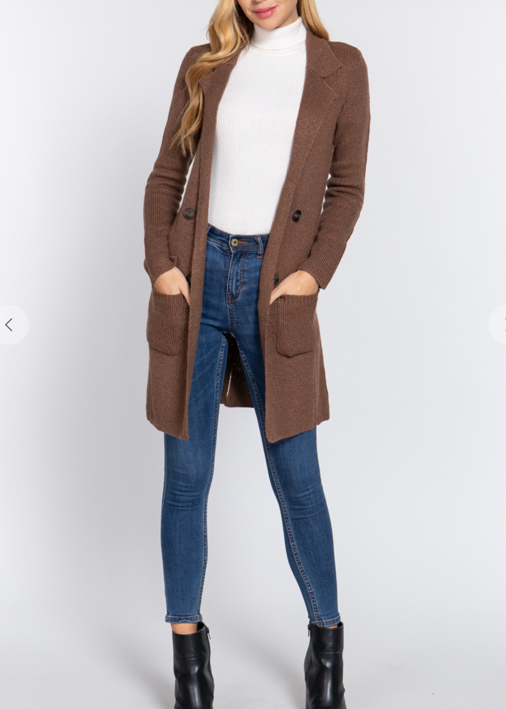 Play It Cool Shacket BROWN