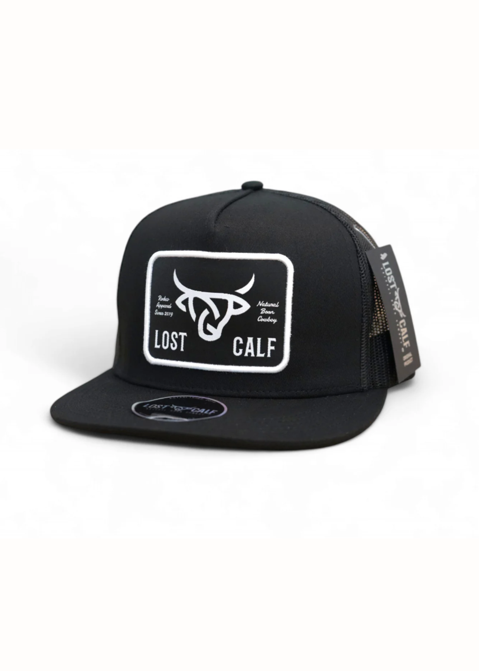 Flat Plate White/Black Hat
