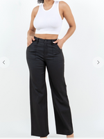 Don't As Me Wide Leg Leather Pants