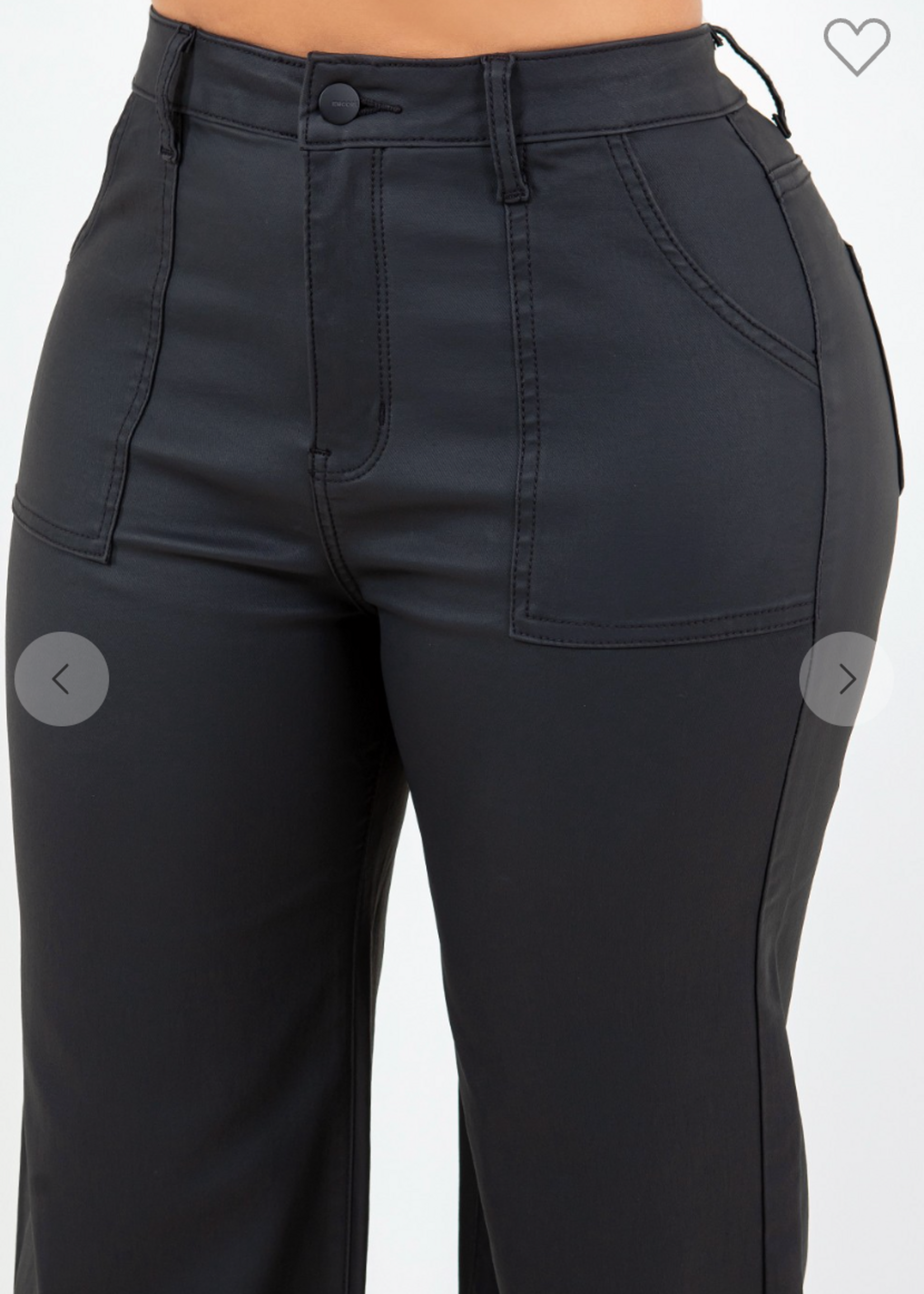 Don't As Me Wide Leg Leather Pants