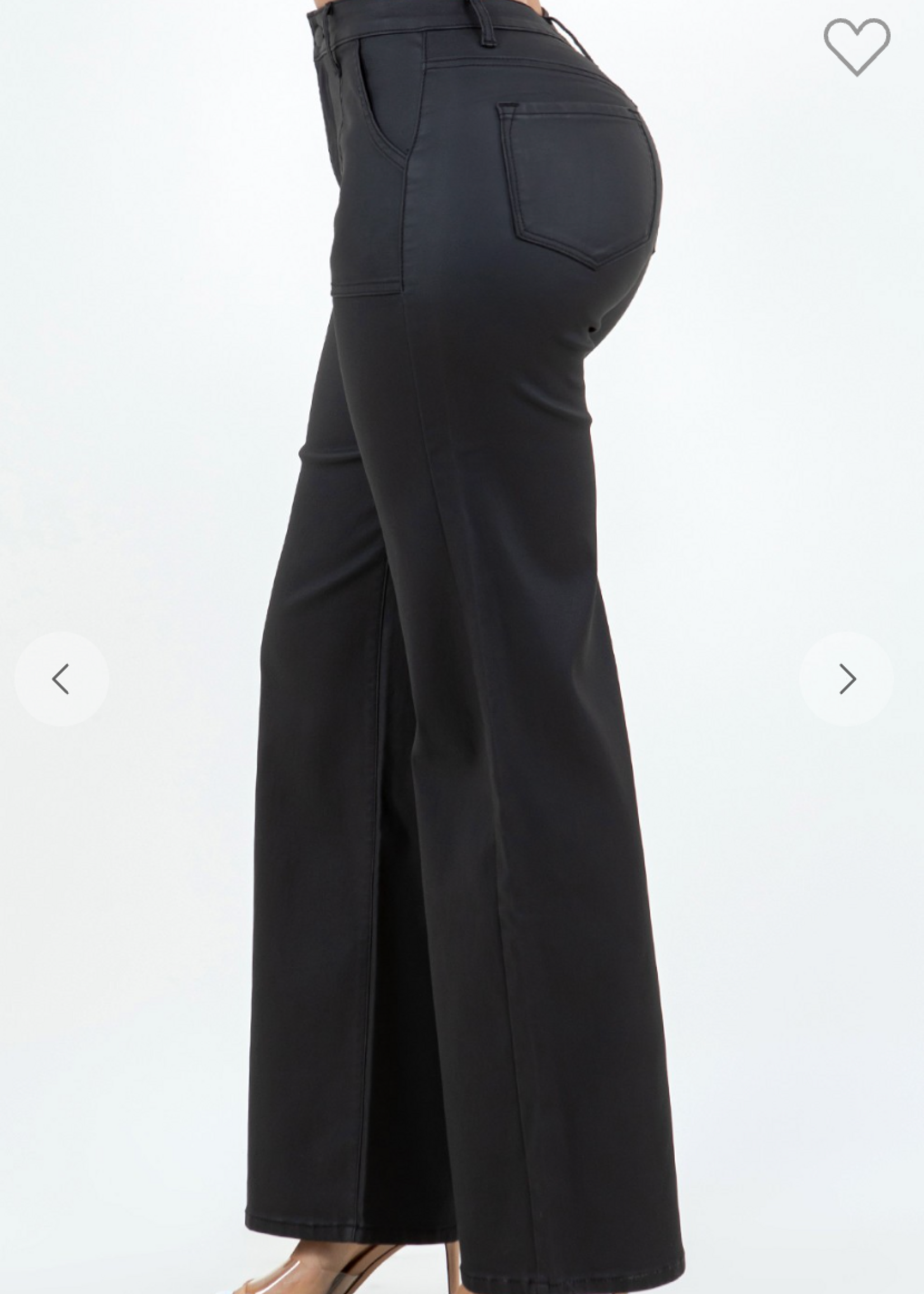 Don't As Me Wide Leg Leather Pants