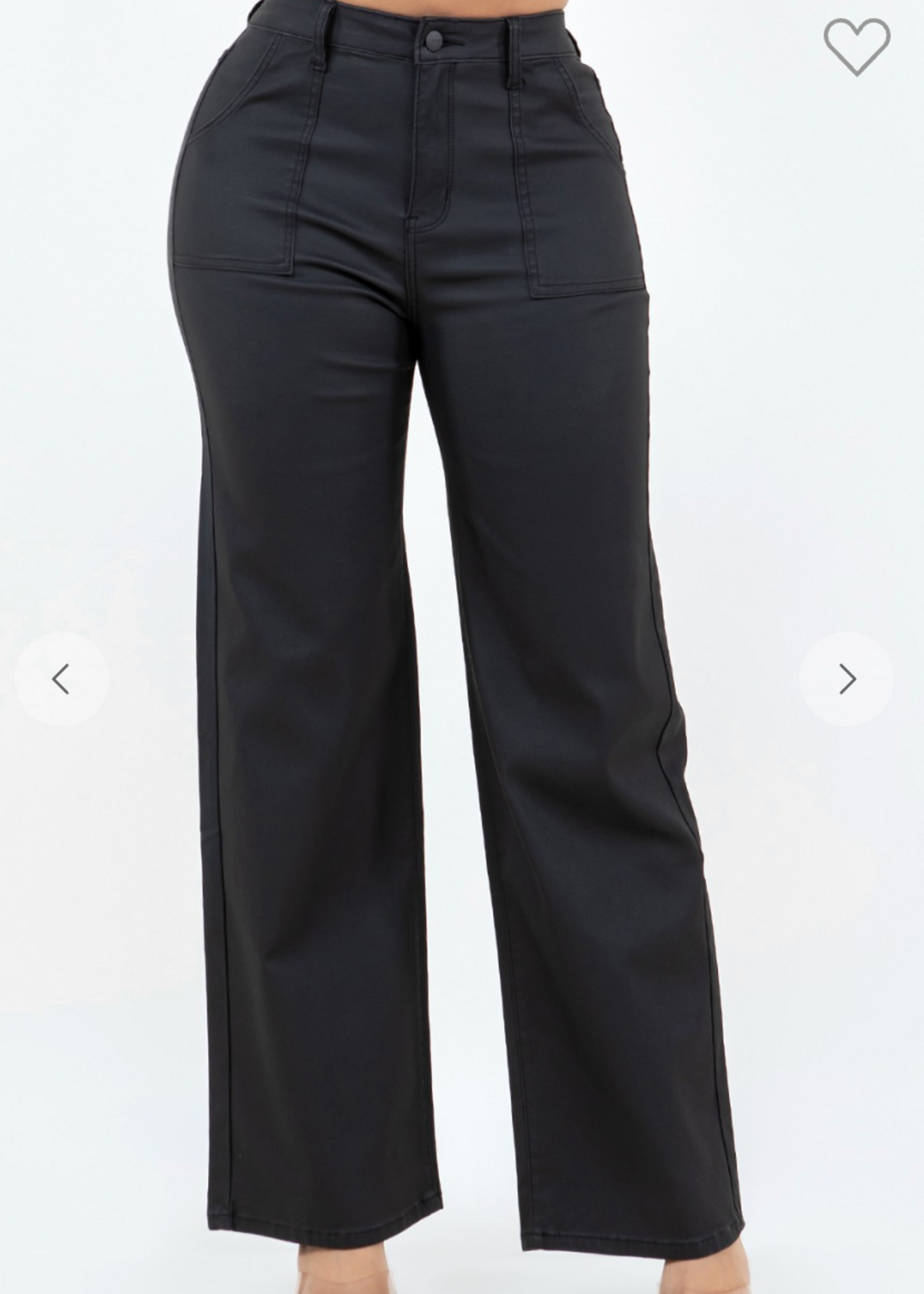 Don't As Me Wide Leg Leather Pants