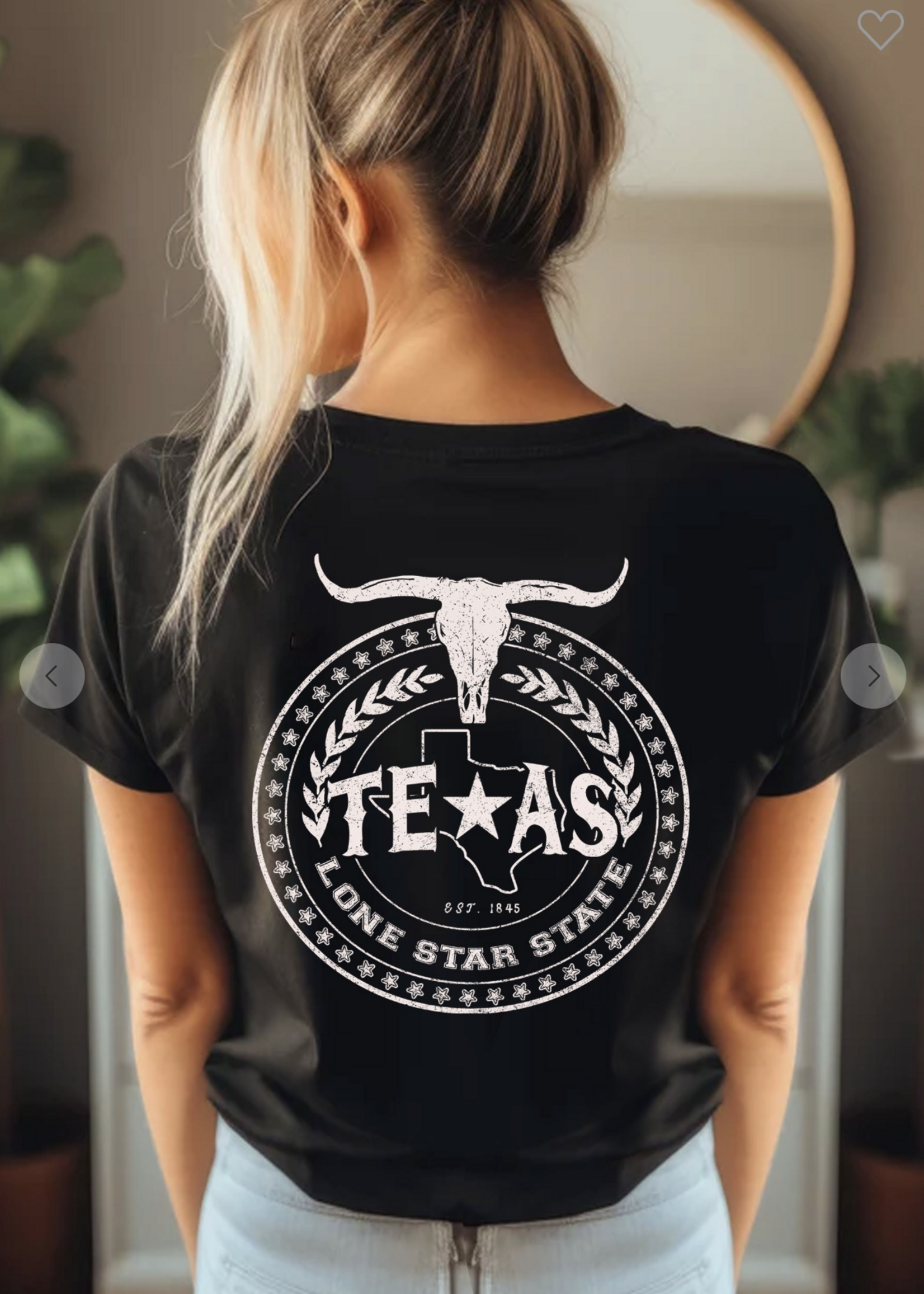 Texas Longhorn Front & Back Graphic T-Shirt