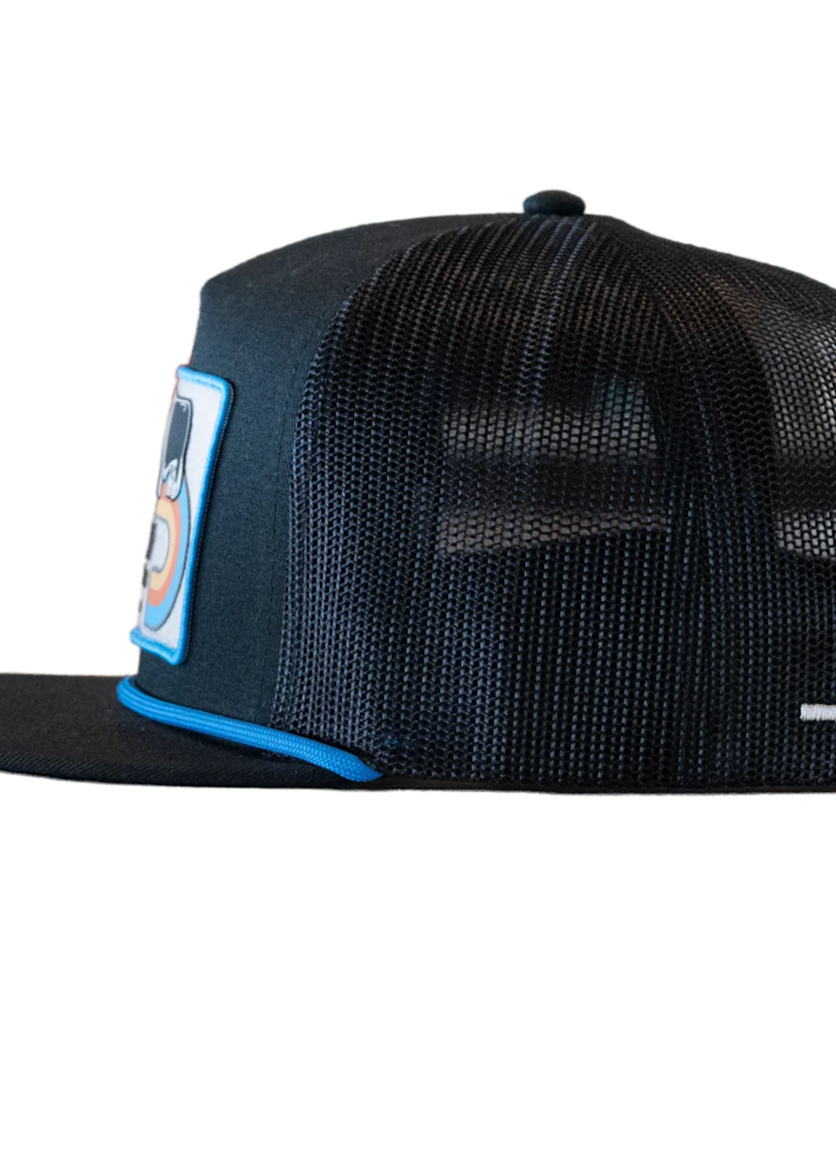 LAZY J RANCH BLACK VAN HORN CLASSIC ROPE TRUCKER HAT